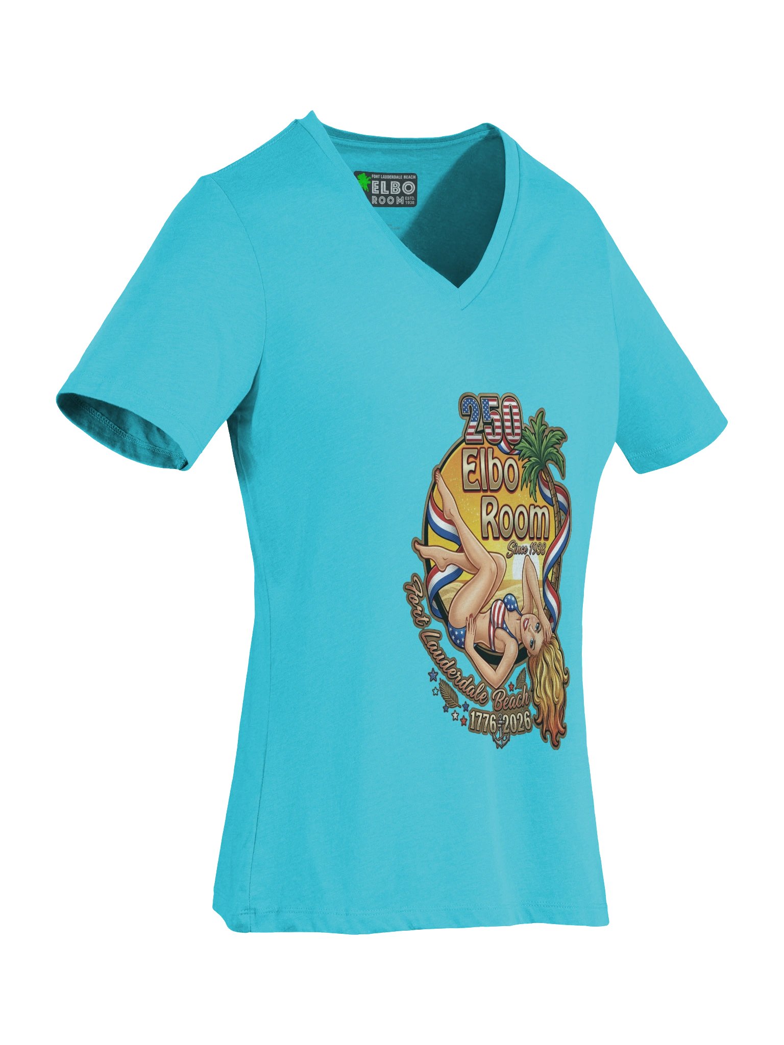 America 250 Ladies V-Neck Tee | Elbo Room 1776-2026 Edition product image (46)