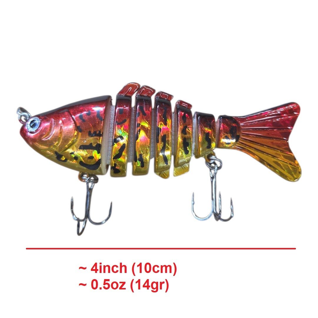 5-Piece Multi-Jointed Bionic Swimbait Set - 6-Segment Lifelike Crucian Carp Lure Kit product image (2)