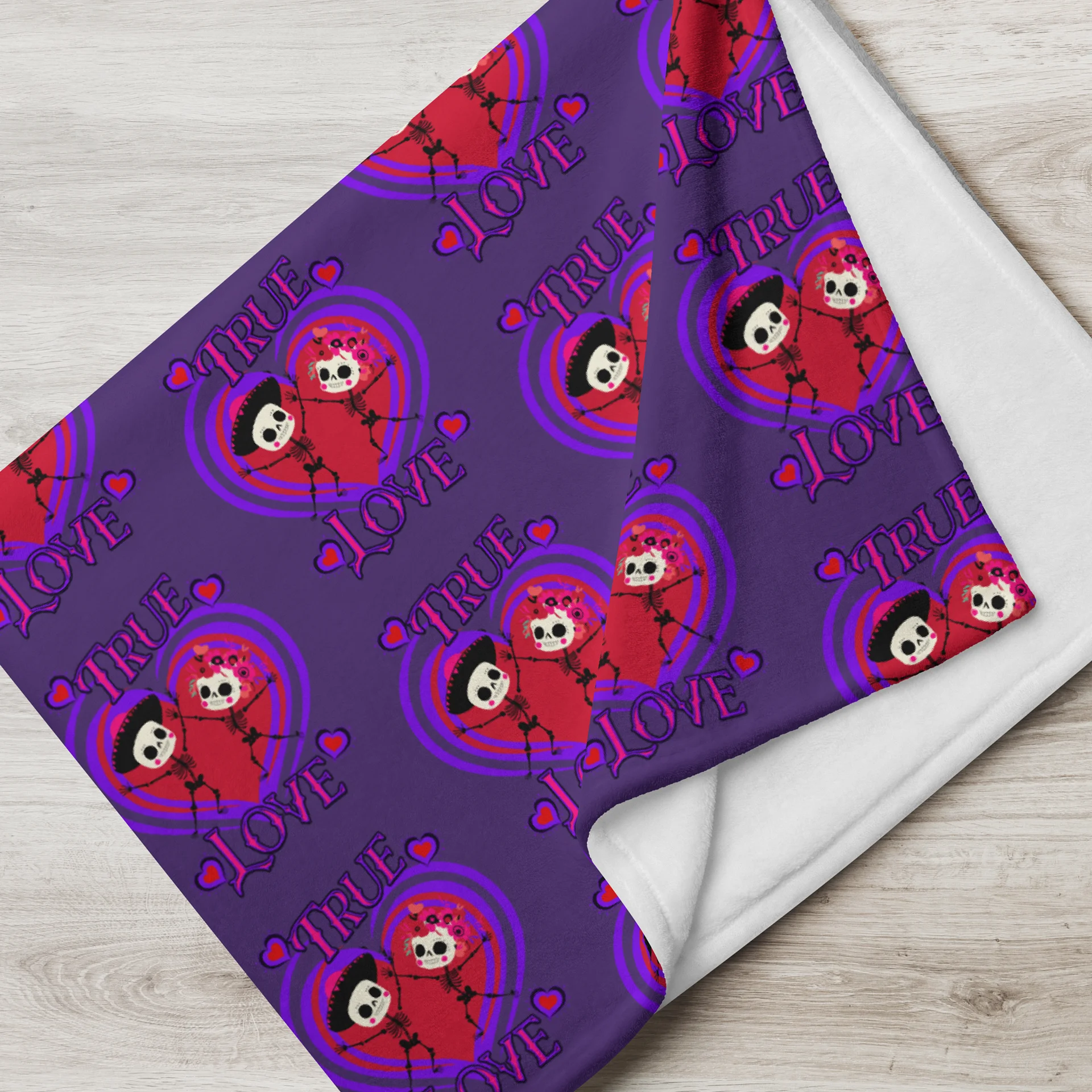 True Love Cute Skull Couple Blanket product image (3)