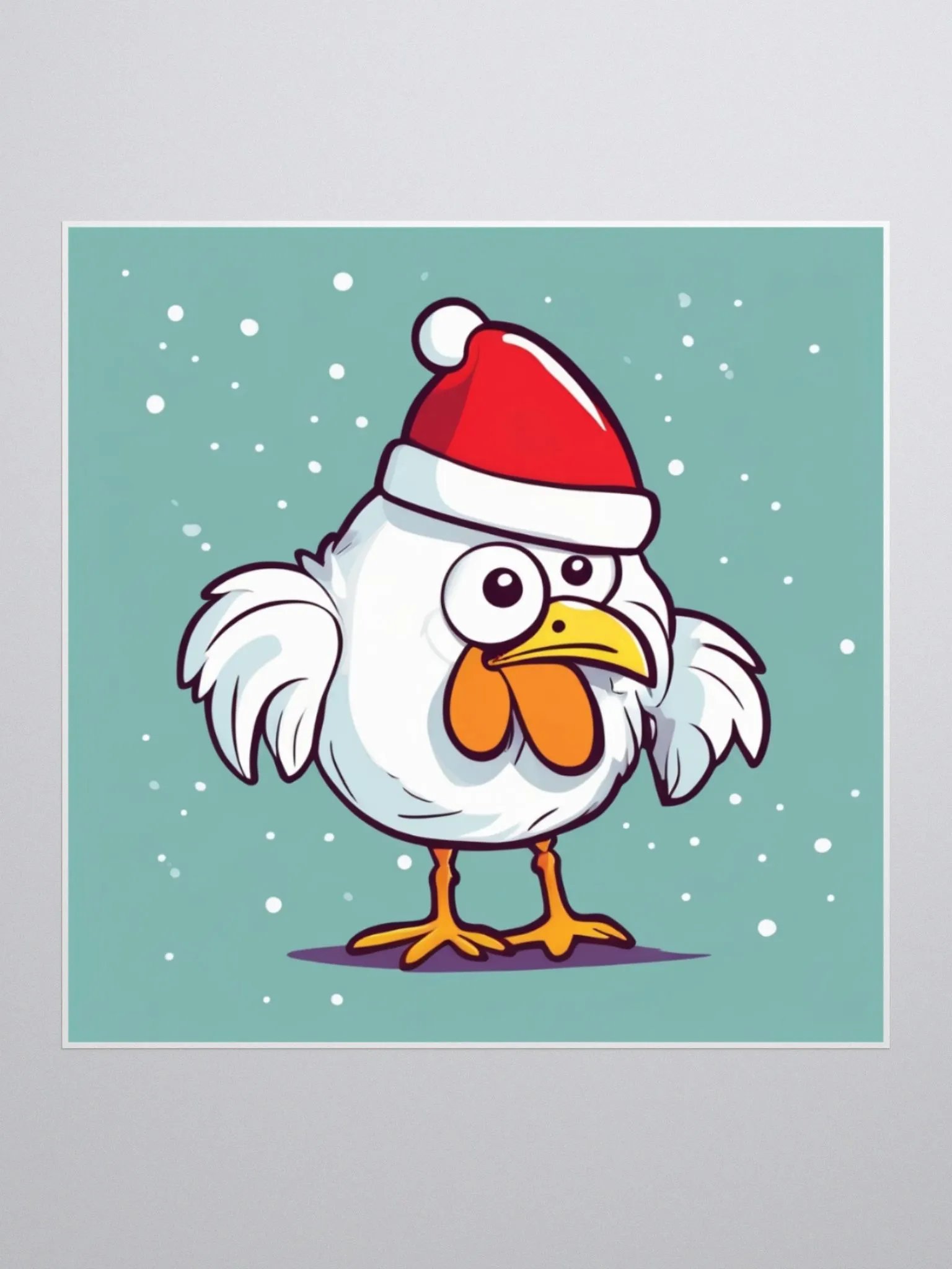 Festive Chicken Santa Hat Stickers product image (1)