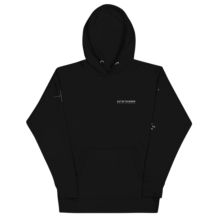 OUT OF 7HE NORM Hoodie — Bold Minimalist Graphic product image (2)