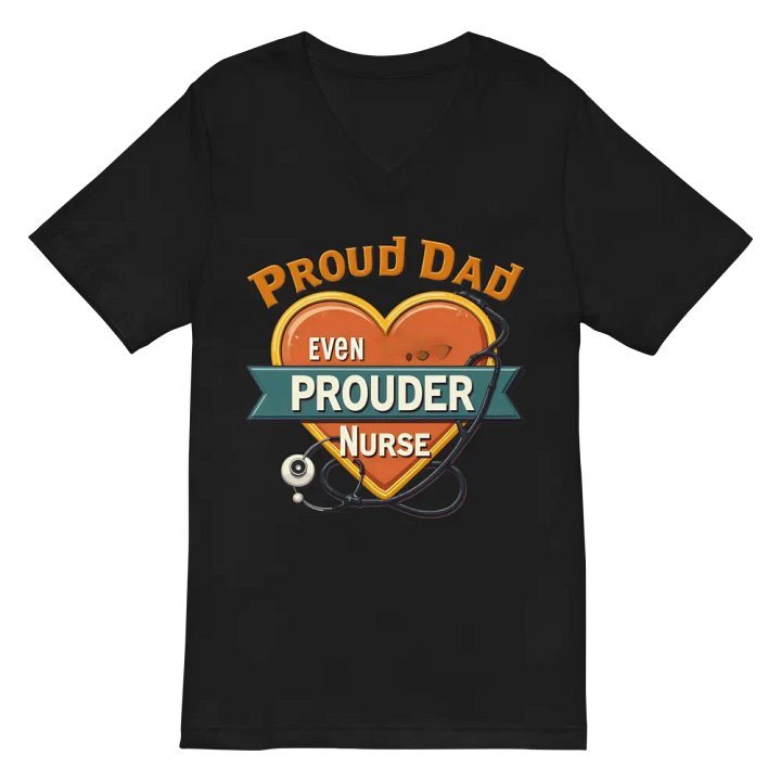 Proud Dad Nurse Heart V-Neck Tee product image (3)