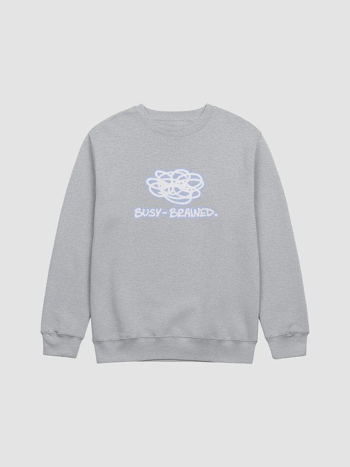 BUSY-BRAINED (lined design, #BDCAEF) printed crewneck product image (9)
