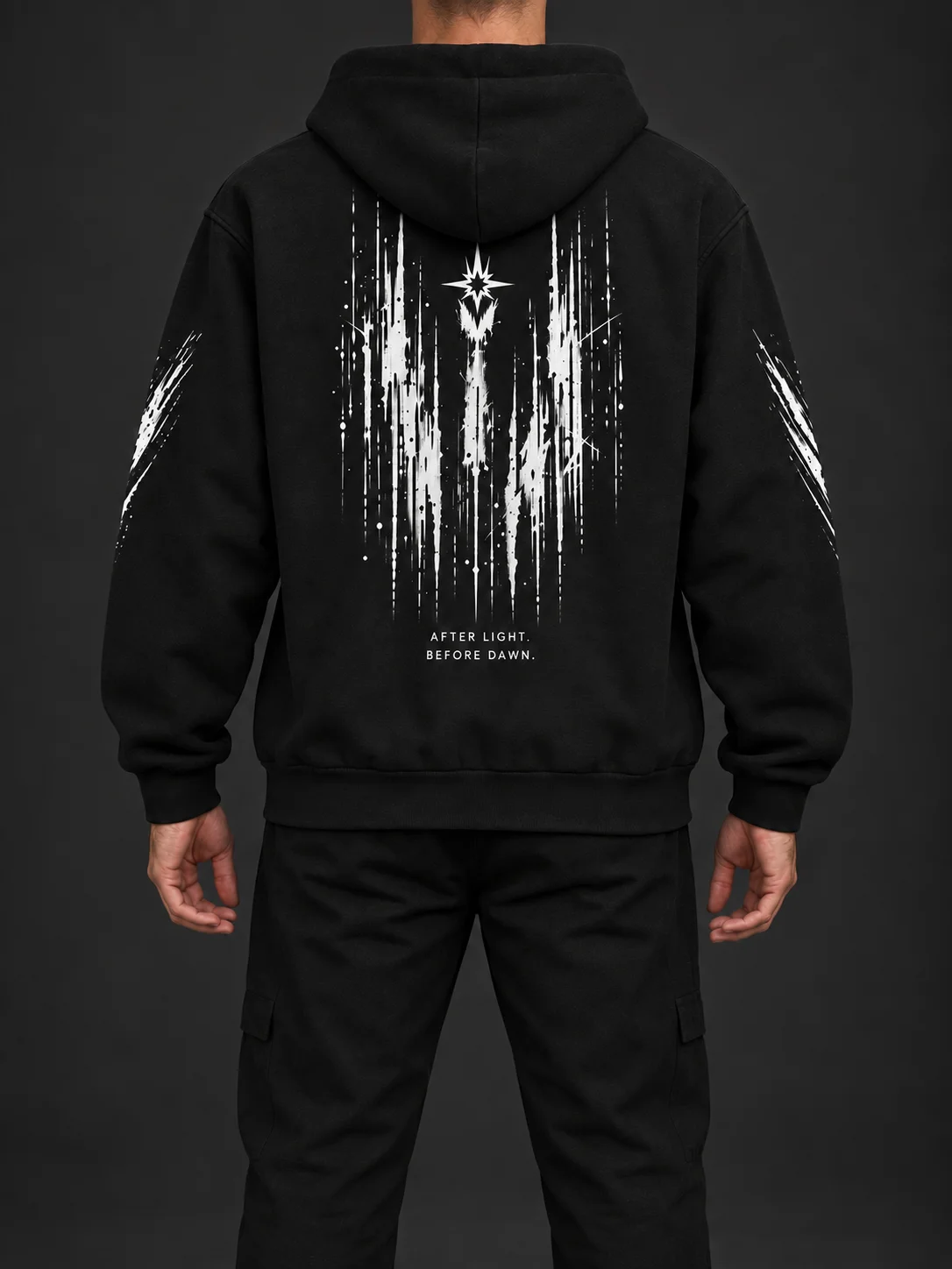 BLAVK NOCTURNE Graphic Hoodie — Black product image (1)
