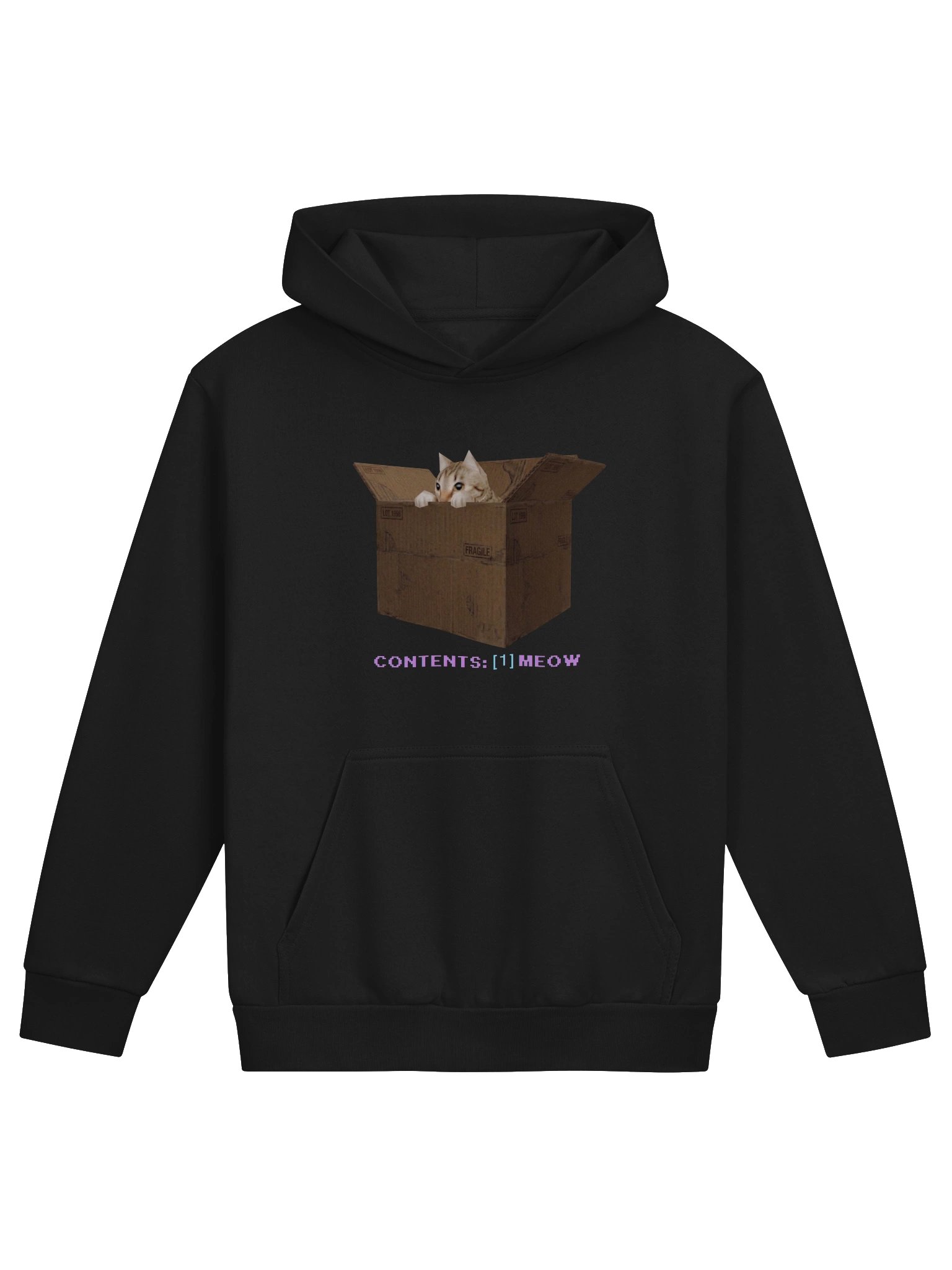 The "Low-Poly Meow" Heavyweight Hoodie product image (1)