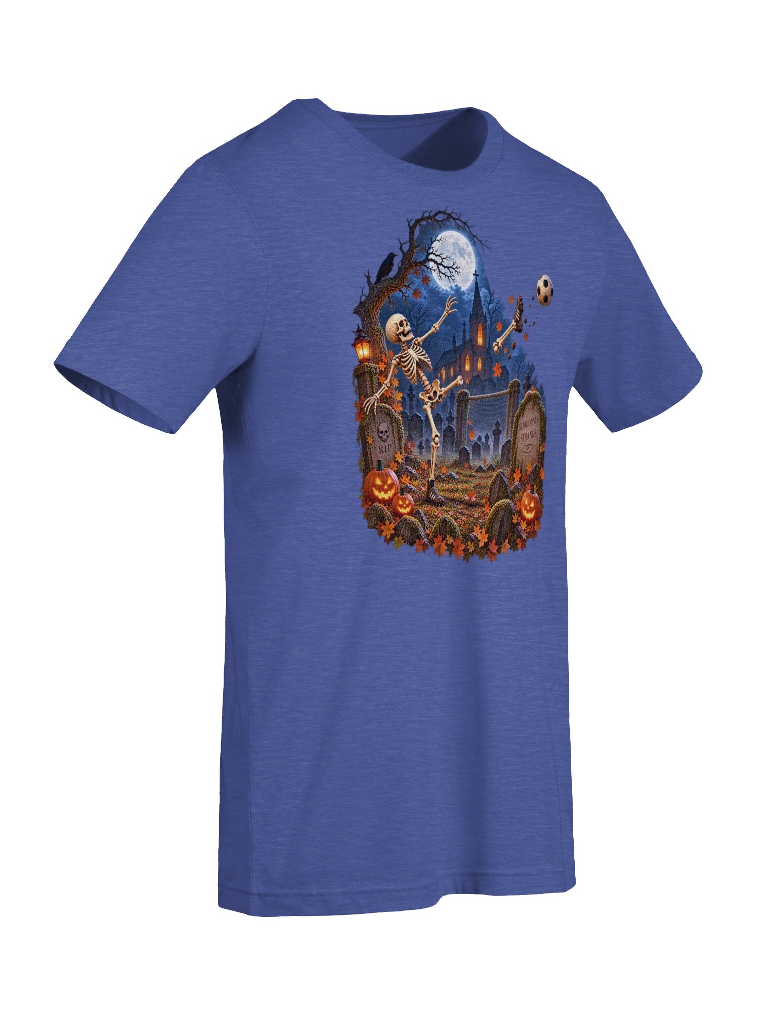 Gloriously Strange Halloween Graveyard Soccer Tee product image (7)