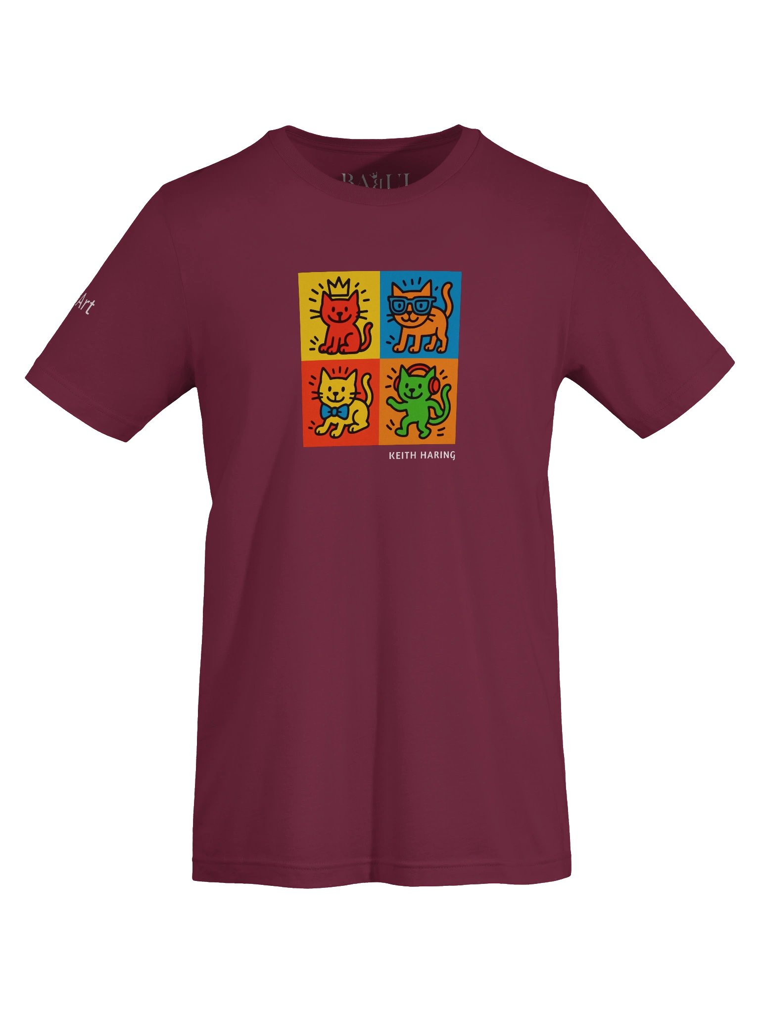 CATART Unisex Jersey Cat T-Shirt - KEITH HARING - Iconic Painting Reimagined with Cats product image (4)