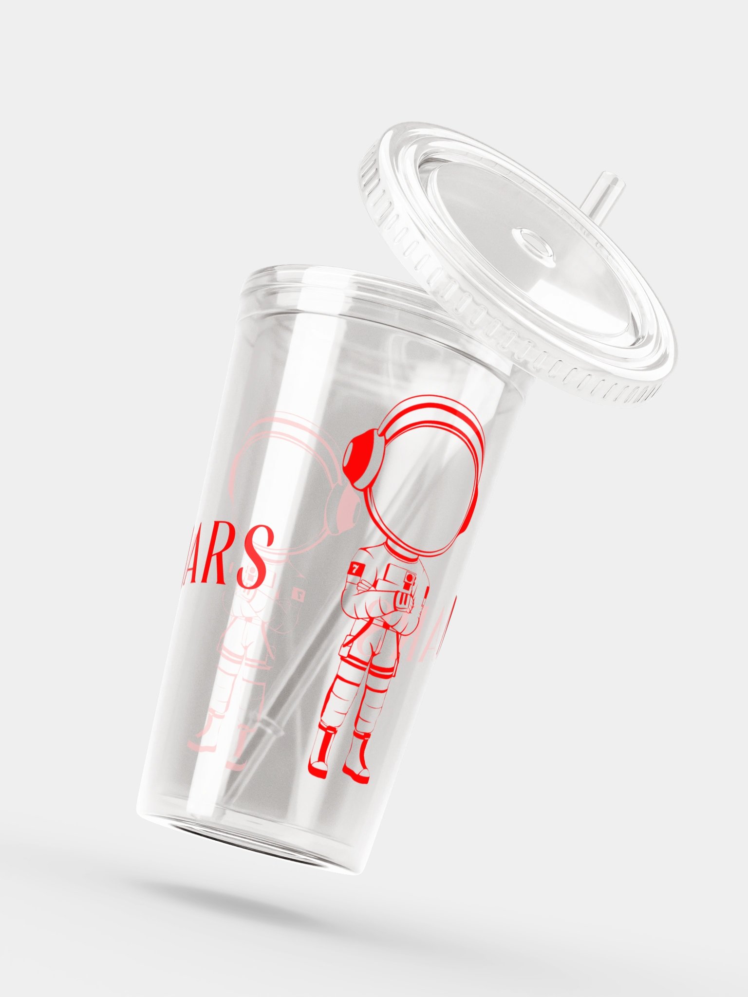 MARS Astronaut Tumbler in Clear with Red Ink product image (5)