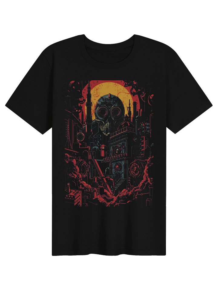 Dystopian Sun Skull Lightweight T-Shirt product image (1)