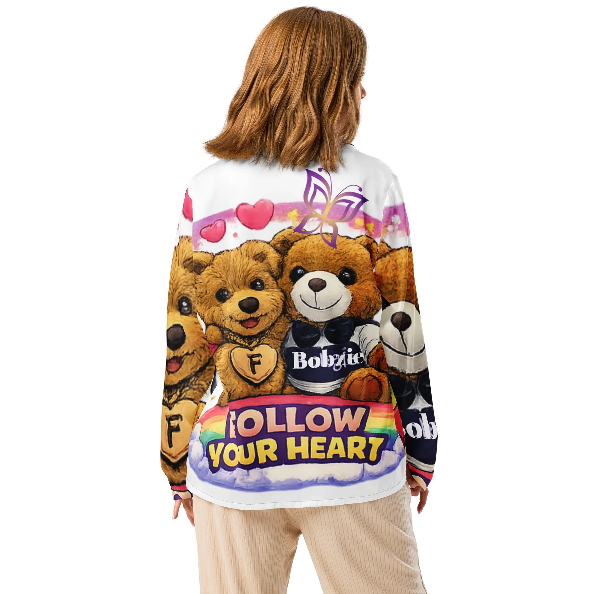Fayzie & Bobzie Rainbow Love Women’s Pajama Top | Cozy Comfort Edition by FayzieBobs product image (2)
