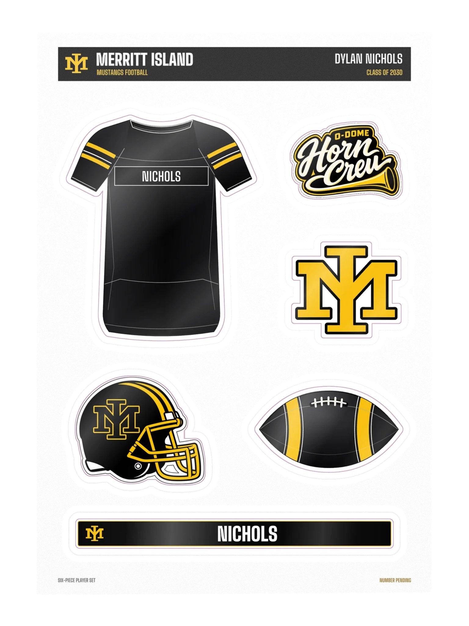 Dylan Nichols — Mustangs Sticker Sheet product image (3)