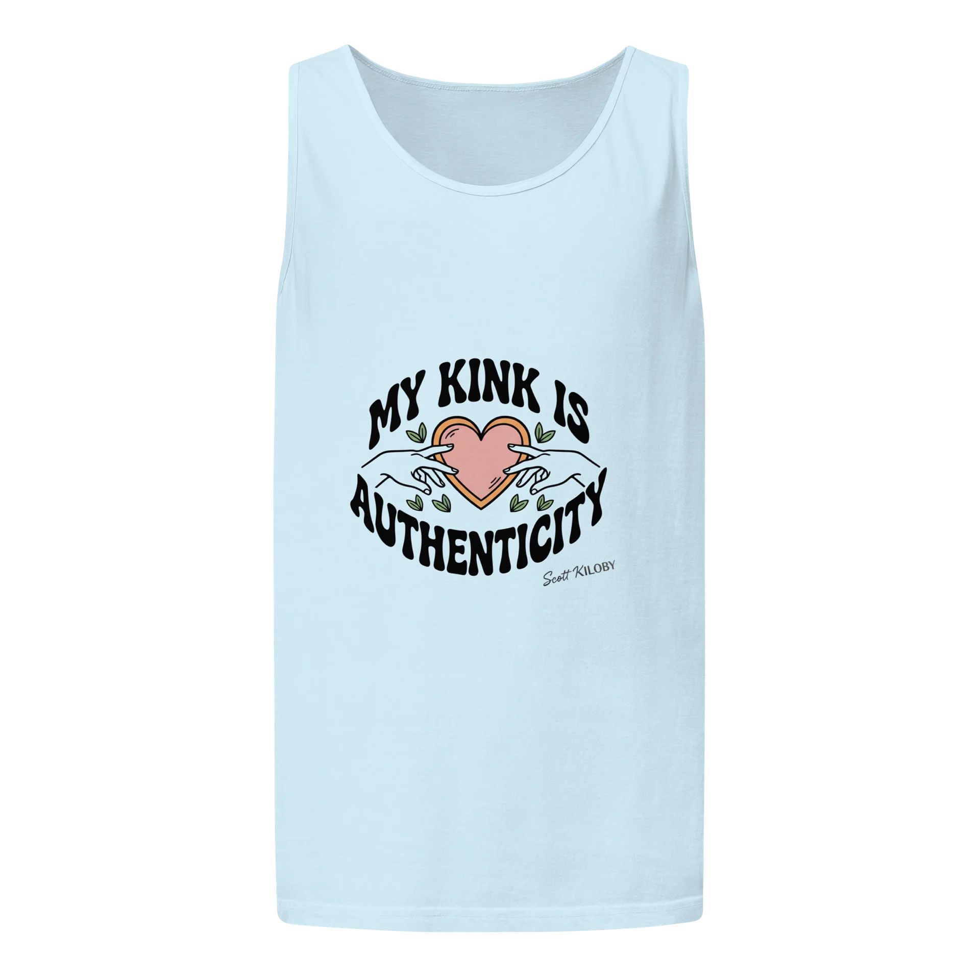 “My Kink Is Authenticity” Light Blue Tank Top product image (1)