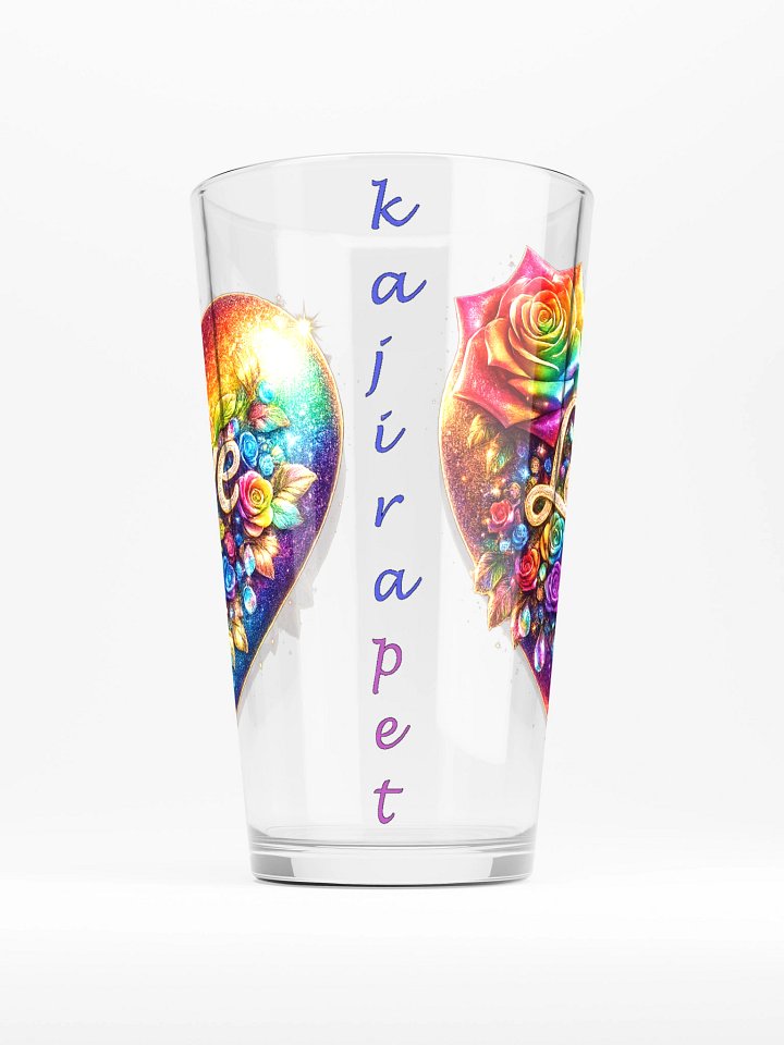 Rainbow Love Floral Shaker Pint Glass product image (1)