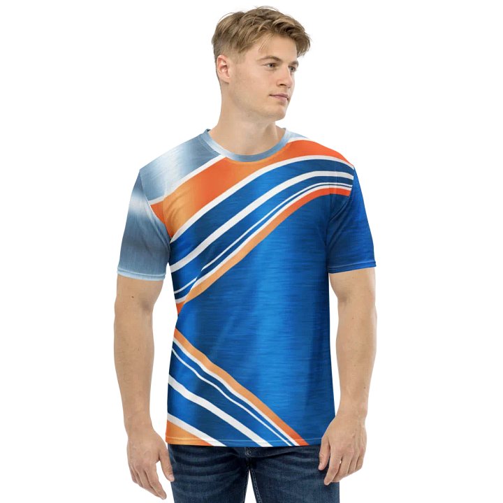 Velocity Wave Tee - Electric Blue Motion Art product image (1)