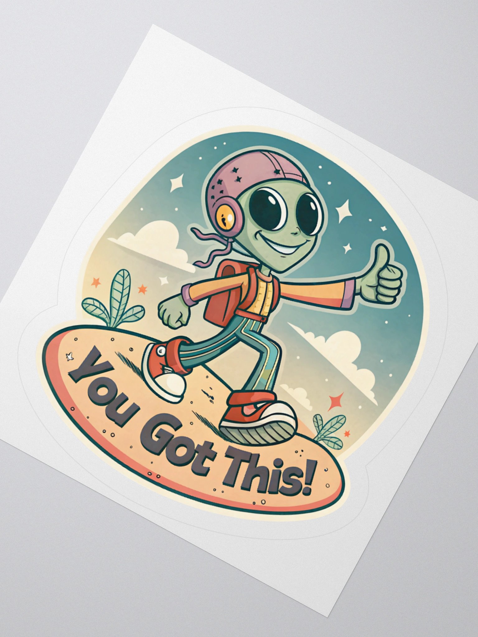 alien Hitch hiker You Got This Sticker product image (5)