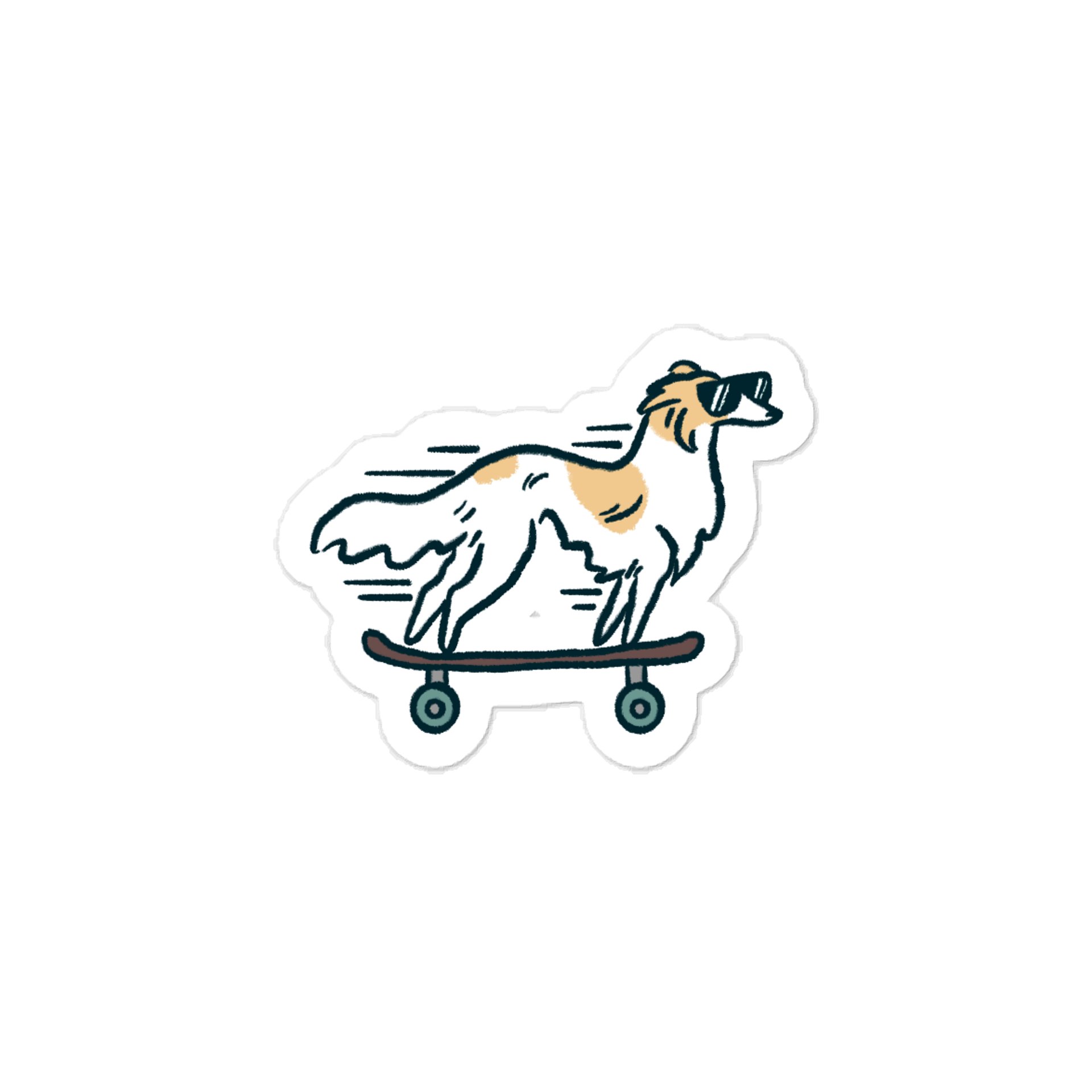 Fast Dog Sticker - Cream Spotted product image (1)