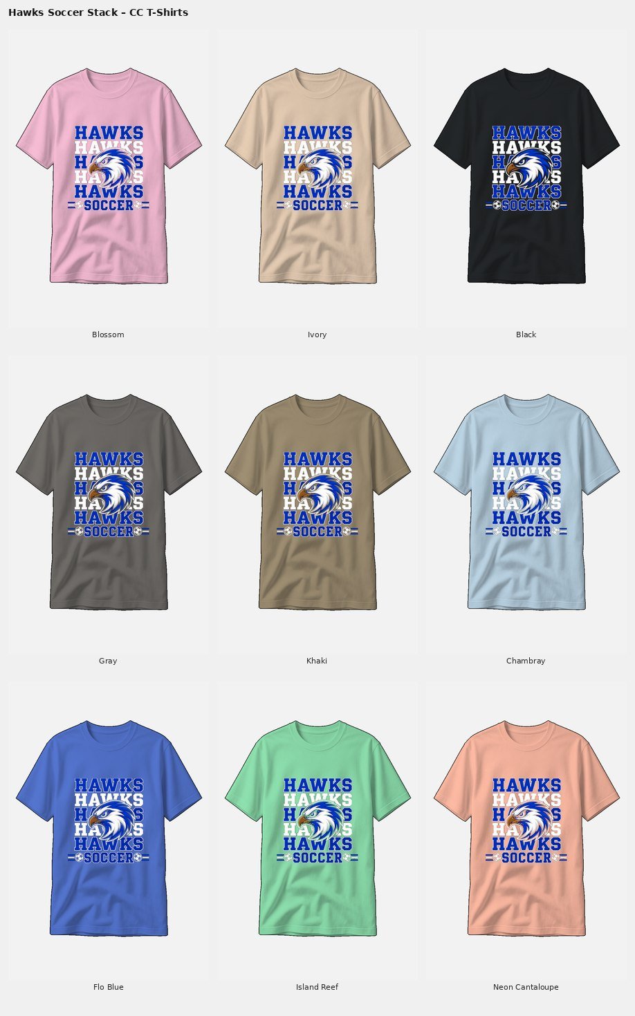 Hawks Hawks Hawks Soccer Comfort Colors Tee product image (2)