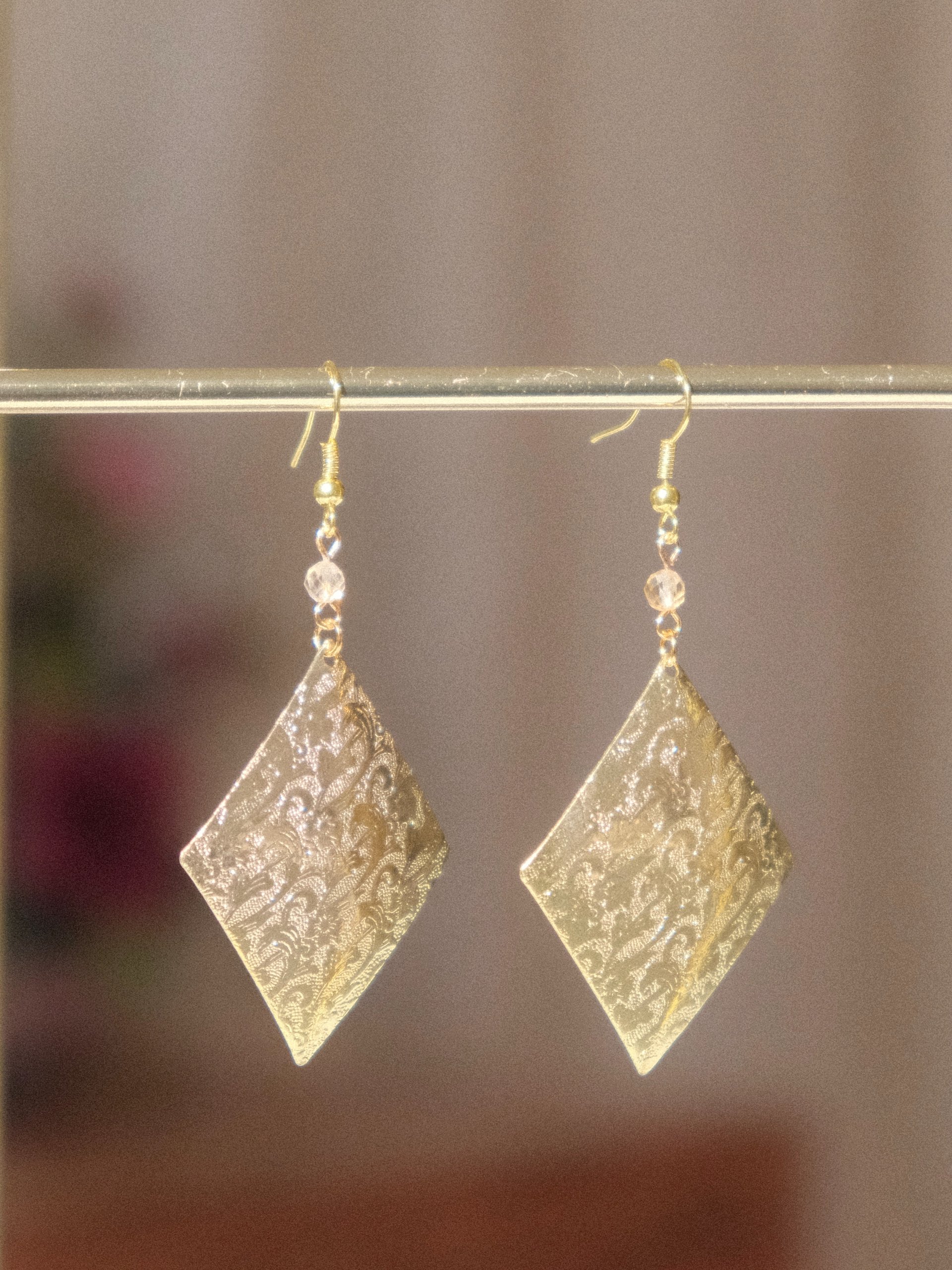 Golden diamond - Citrine earrings product image (3)