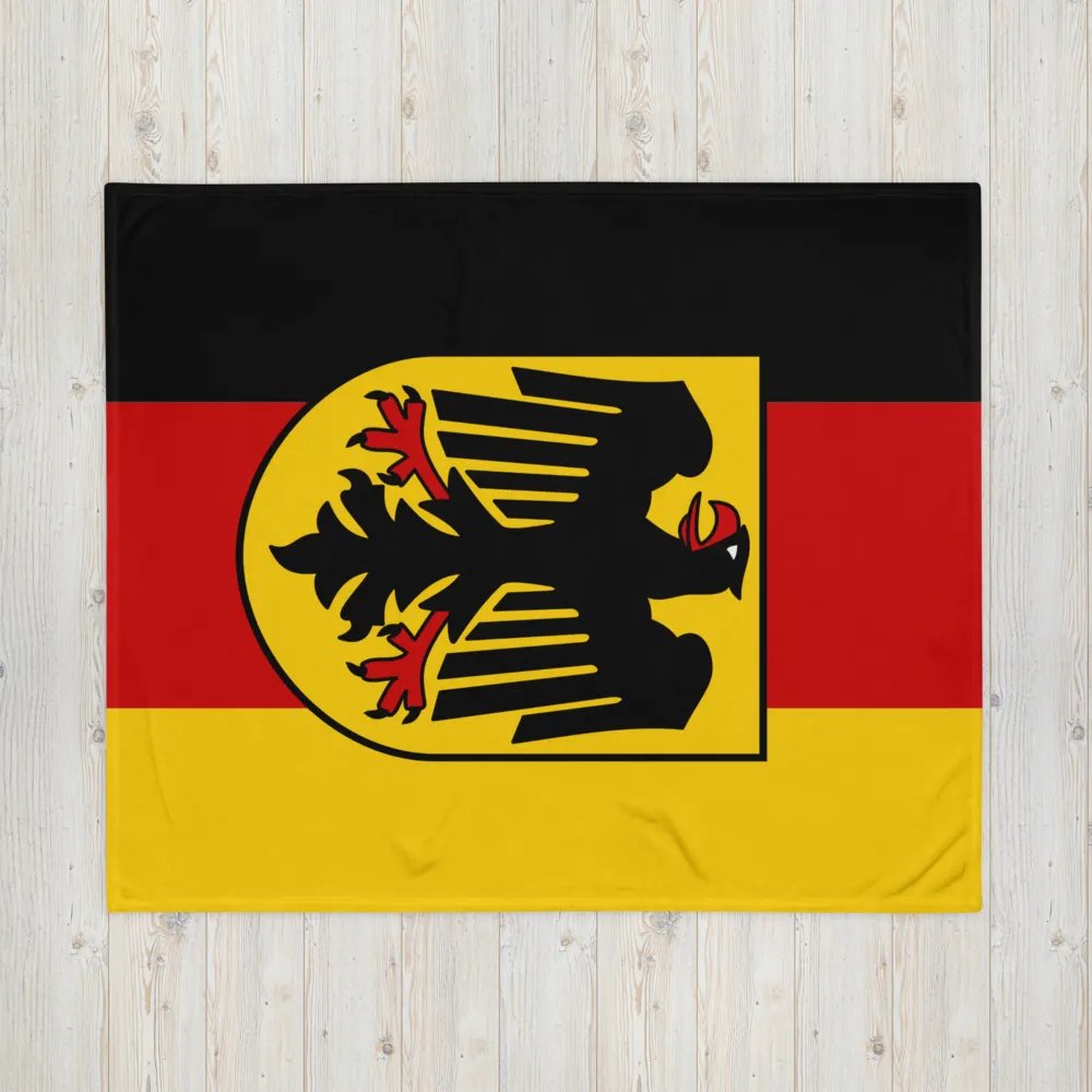 "Germany" Eagle Emblem German Flag Throw Blanket product image (6)