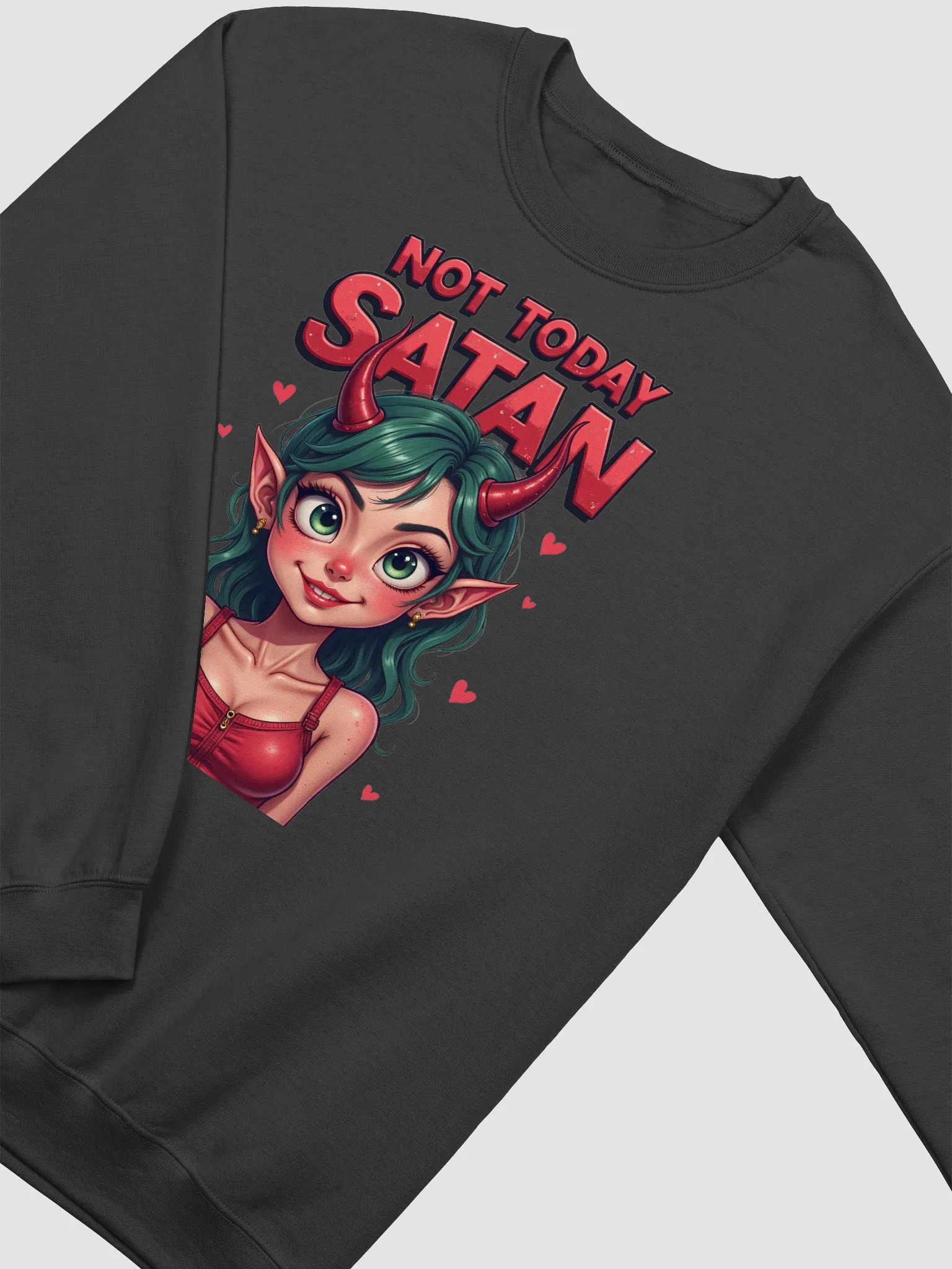 Not Today Satan Crewneck Sweatshirt product image (15)