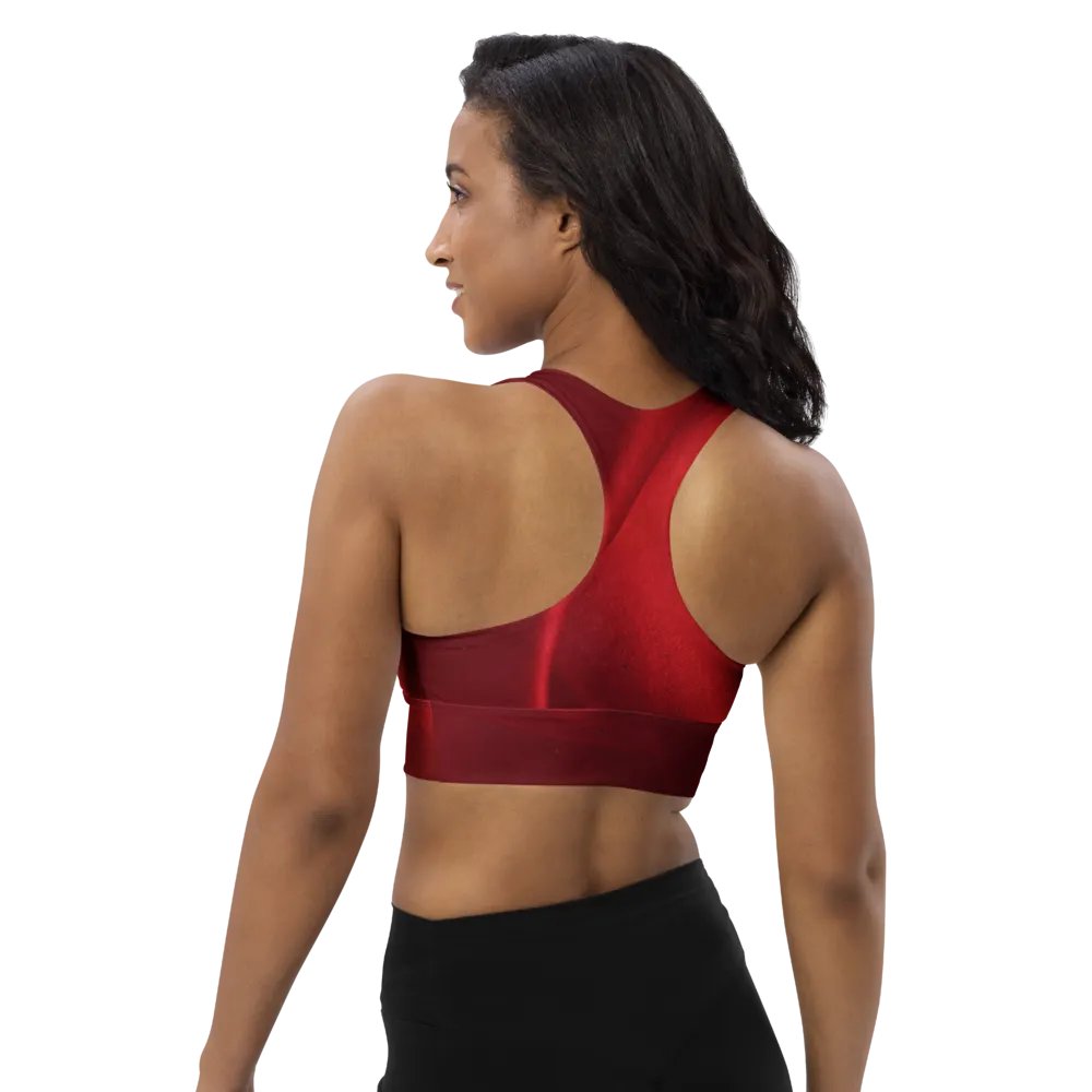 Radiant Red Longline Sports Bra product image (4)