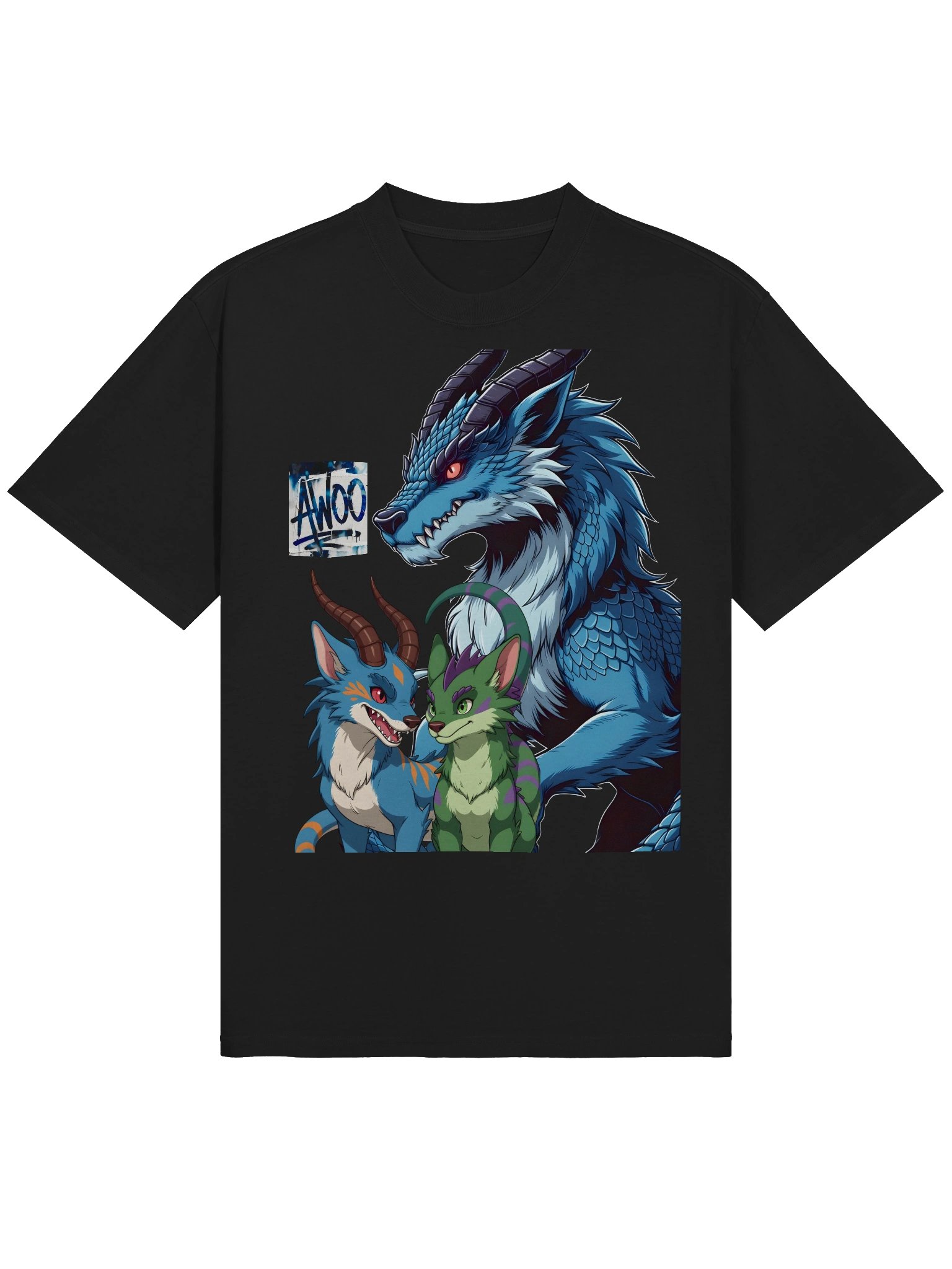 Dragonwolf Graffiti Oversized Tee product image (1)