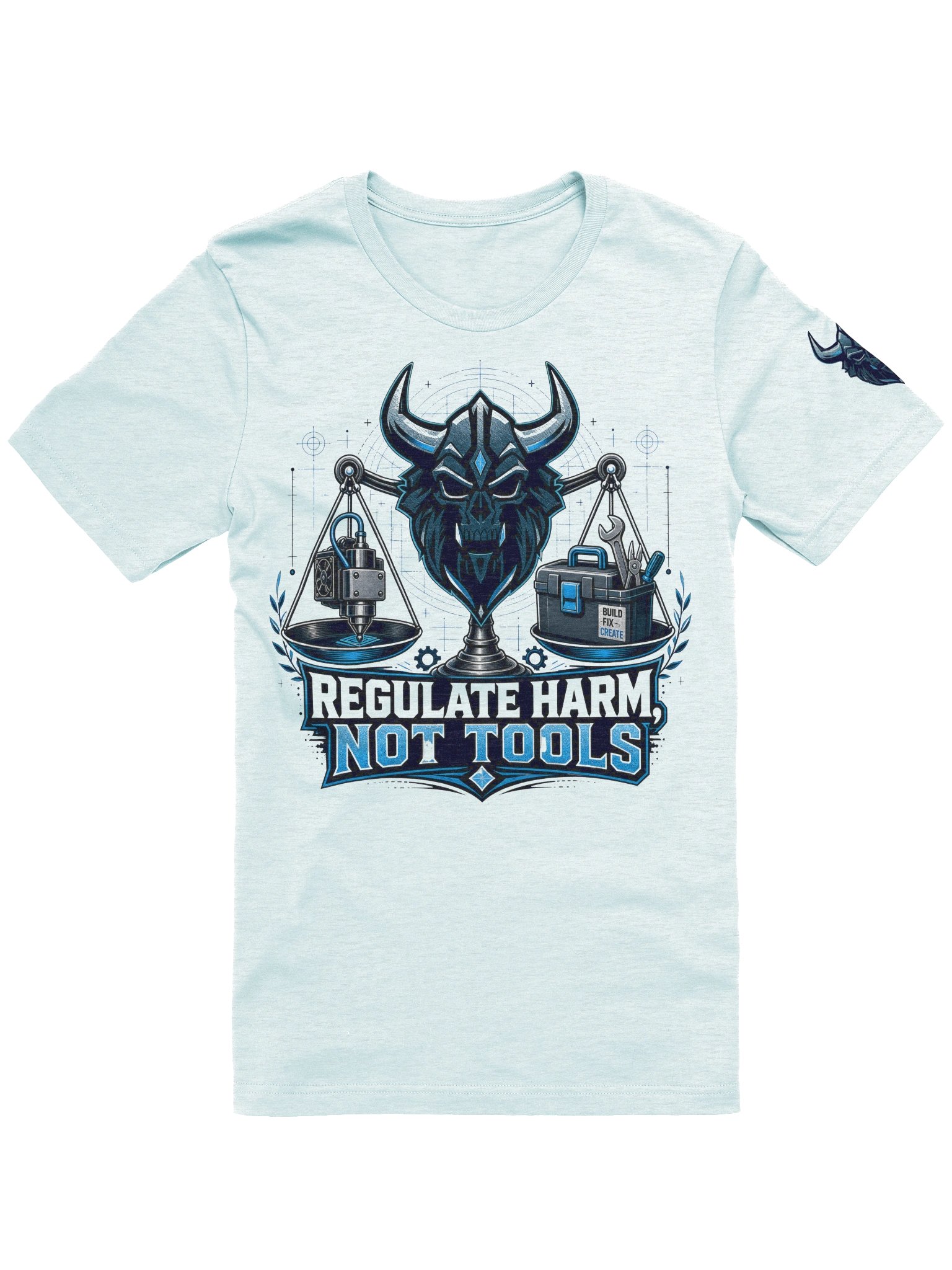 NOT TOOLS — Horned Skull Tech Tee product image (109)