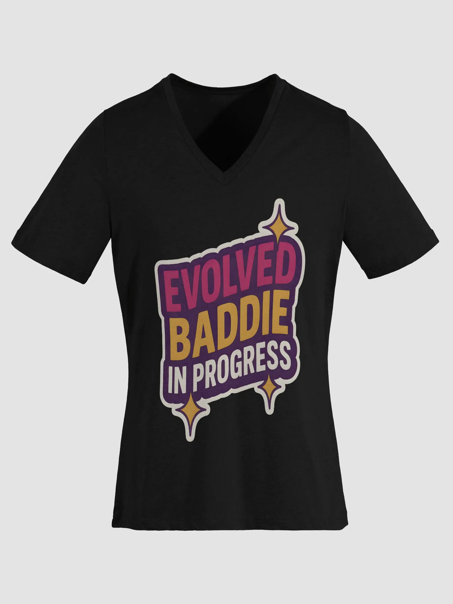 Evolved Baddie in Progress V-Neck Tee product image (3)