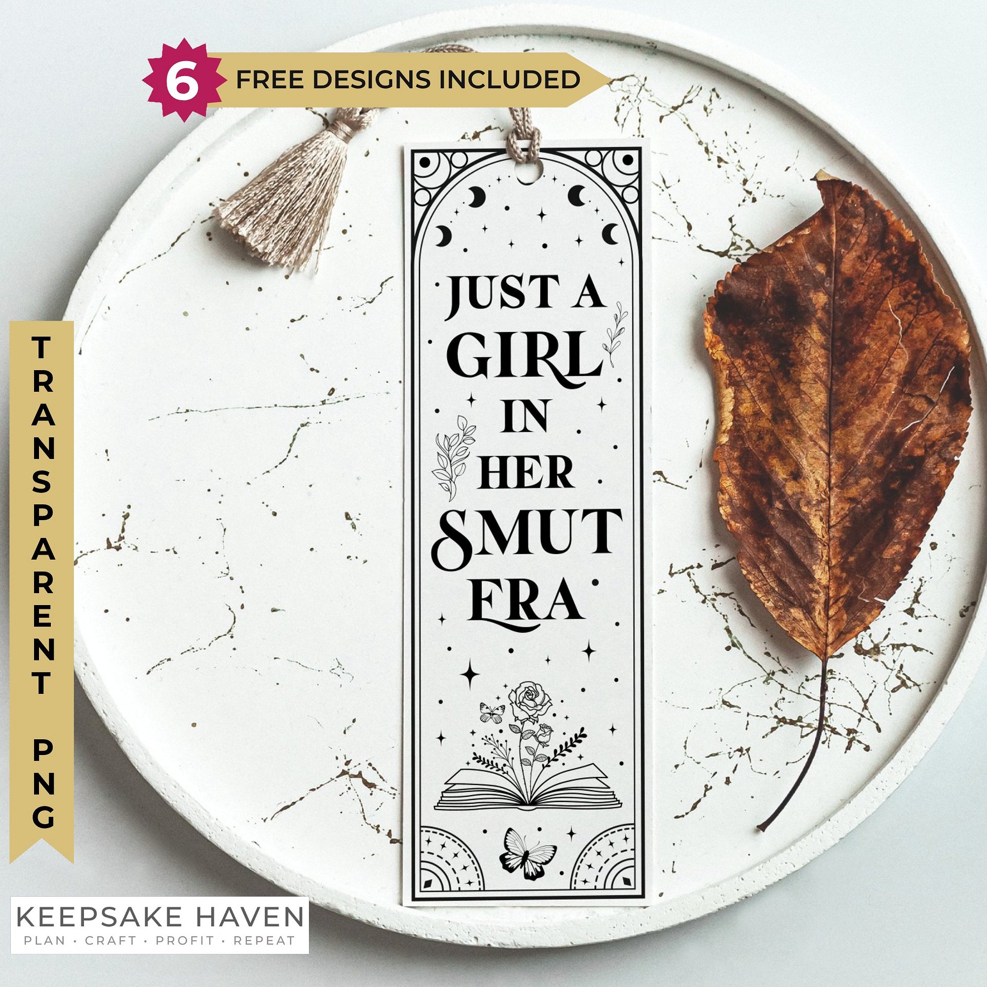 Smut Bookish Reader Tarot Bookmark SVG, Laser Cut File, Book Quotes Butterly Flower Books Dark Romance, Instant Digital Download product image (1)