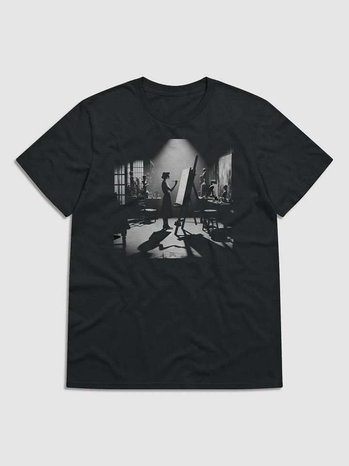 Noir Canvas: The Artist's Shadow (Front Print Womens Tee) product image (1)