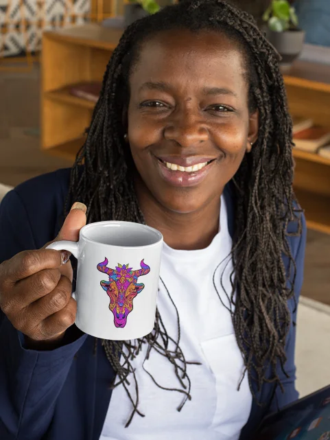 Neon Bull Skull - Coffee Mug product image (19)