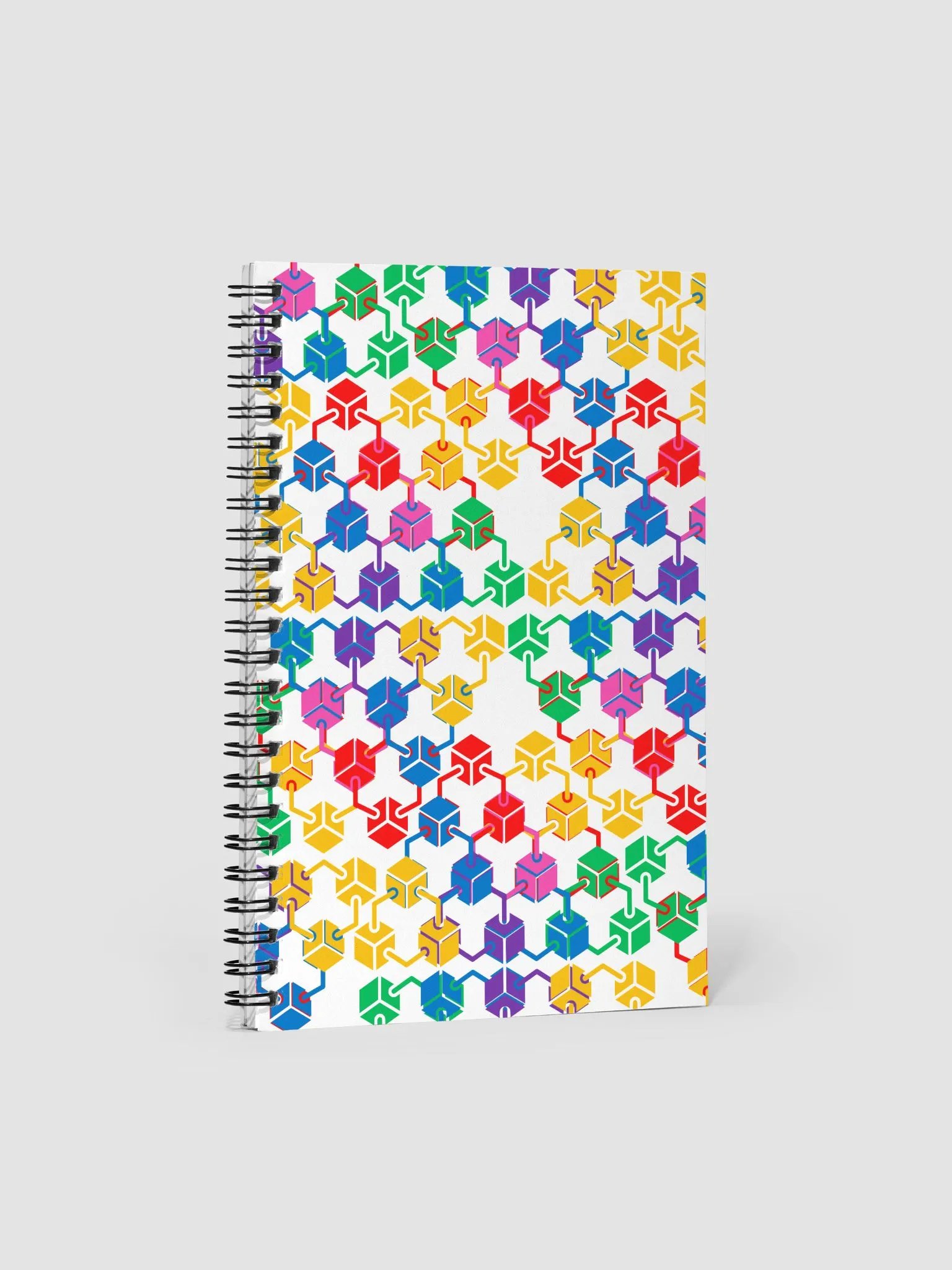 Connectors - Multi-colored Geometric Abstract Design Spiral Notebook product image (1)