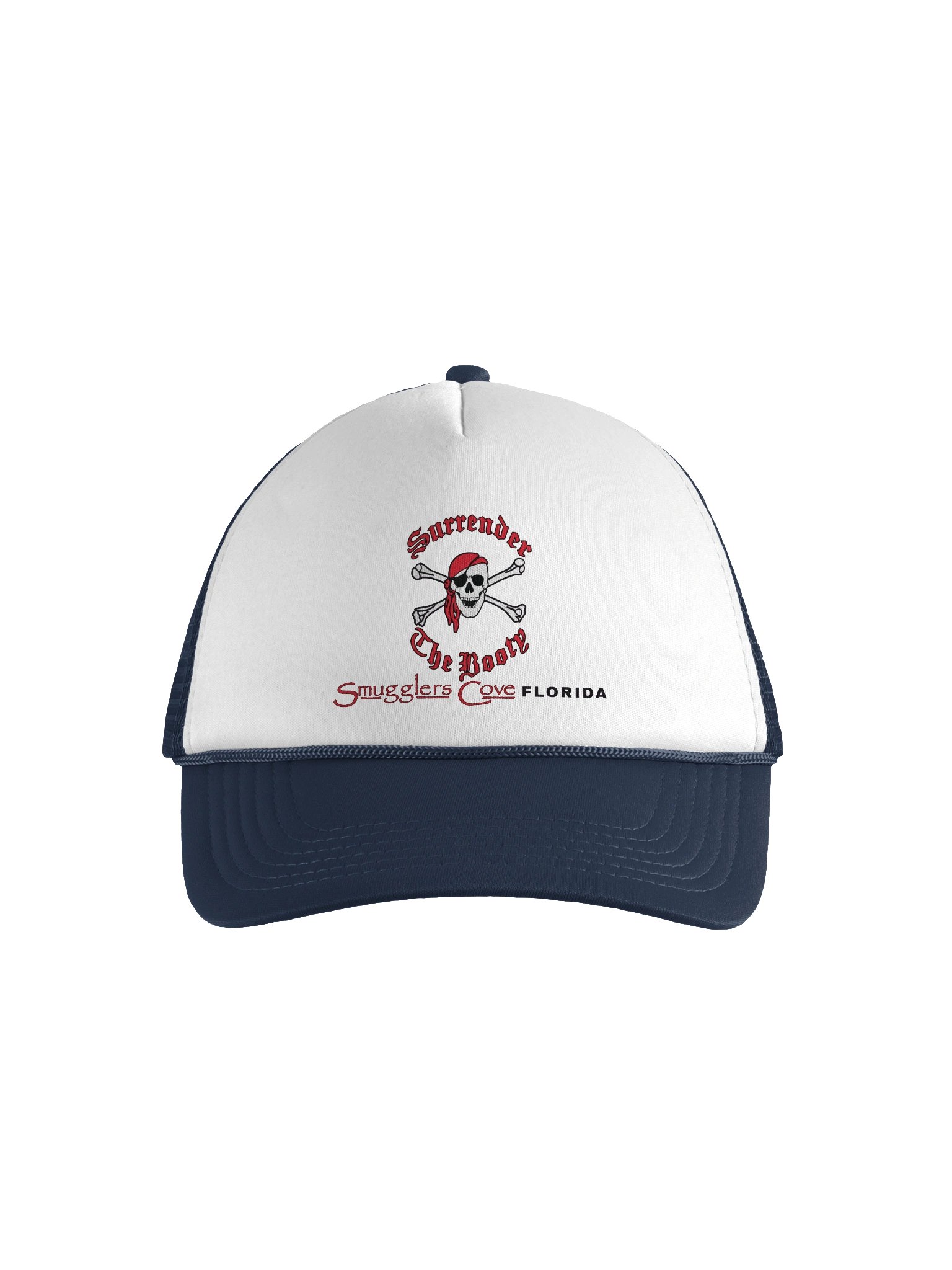 White "Surrender the Booty" Trucker Hat product image (1)