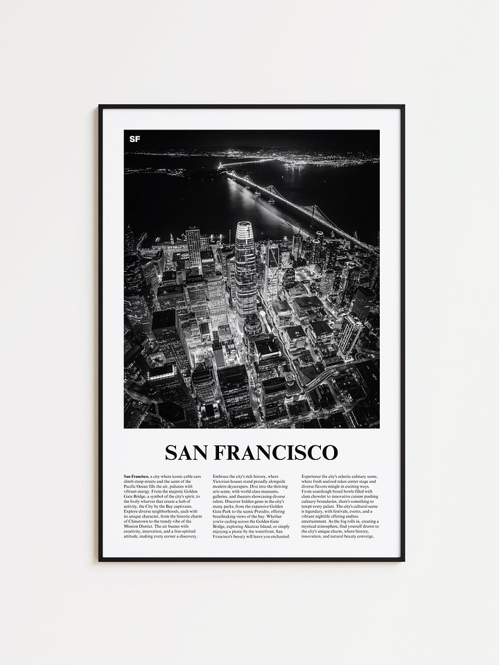 San Francisco 04 Newspaper Poster | Framed product image (1)