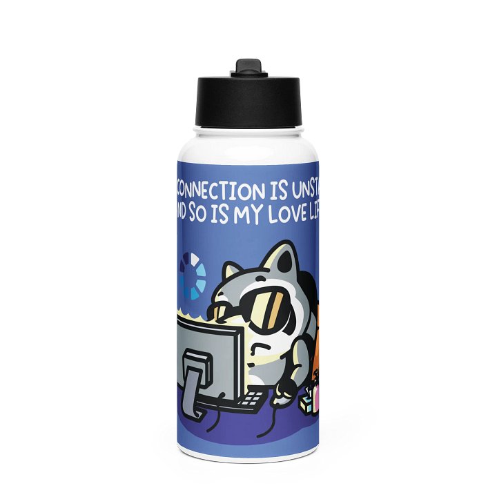 My Connection Is Unstable And So Is My Love Life Stainless Steel Water Bottle product image (1)