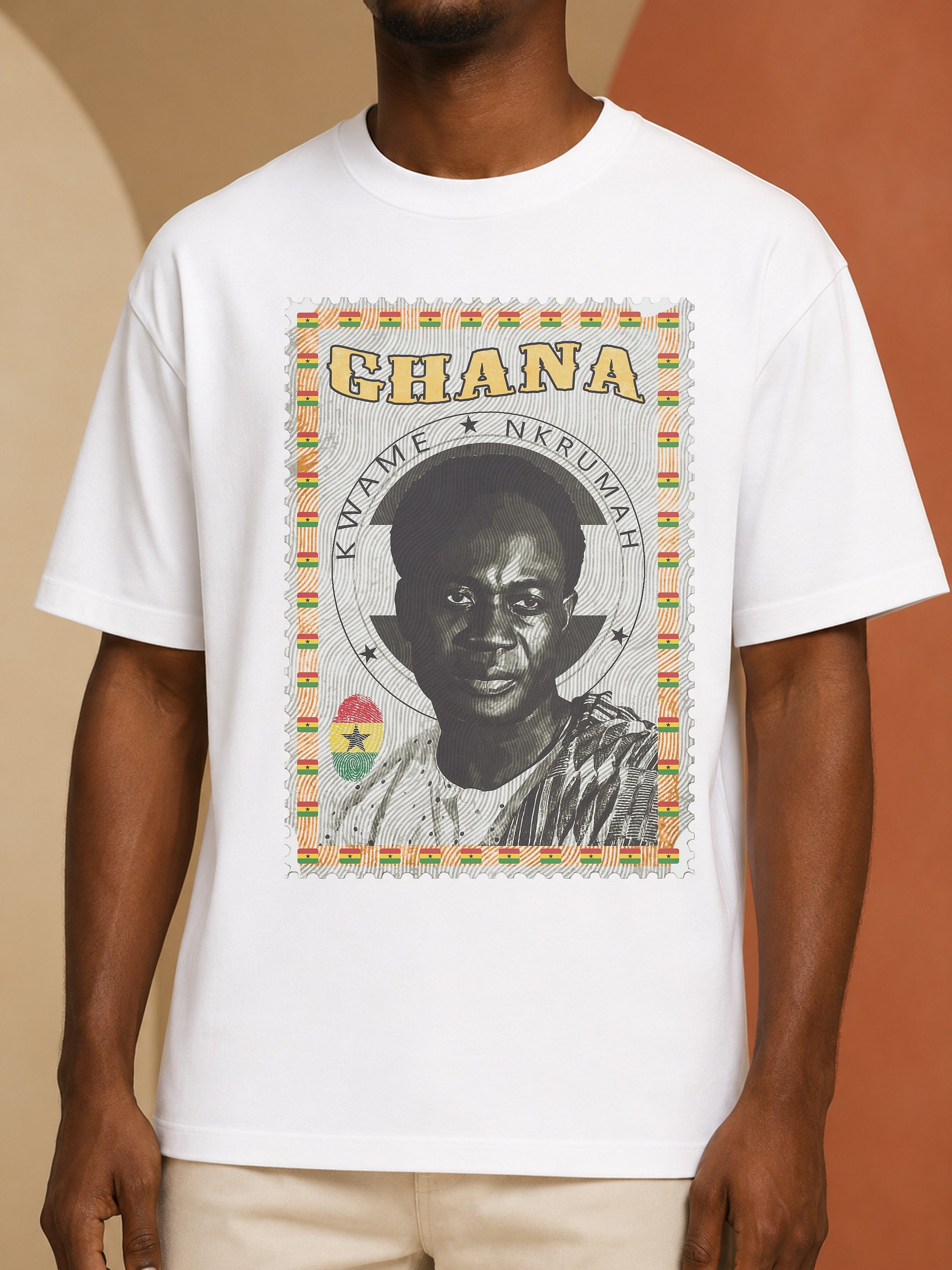 Kwame Nkrumah Vintage Postage Stamp T-Shirt | Ghana Independence Tee | Father of Pan-Africanism Streetwear product image (1)