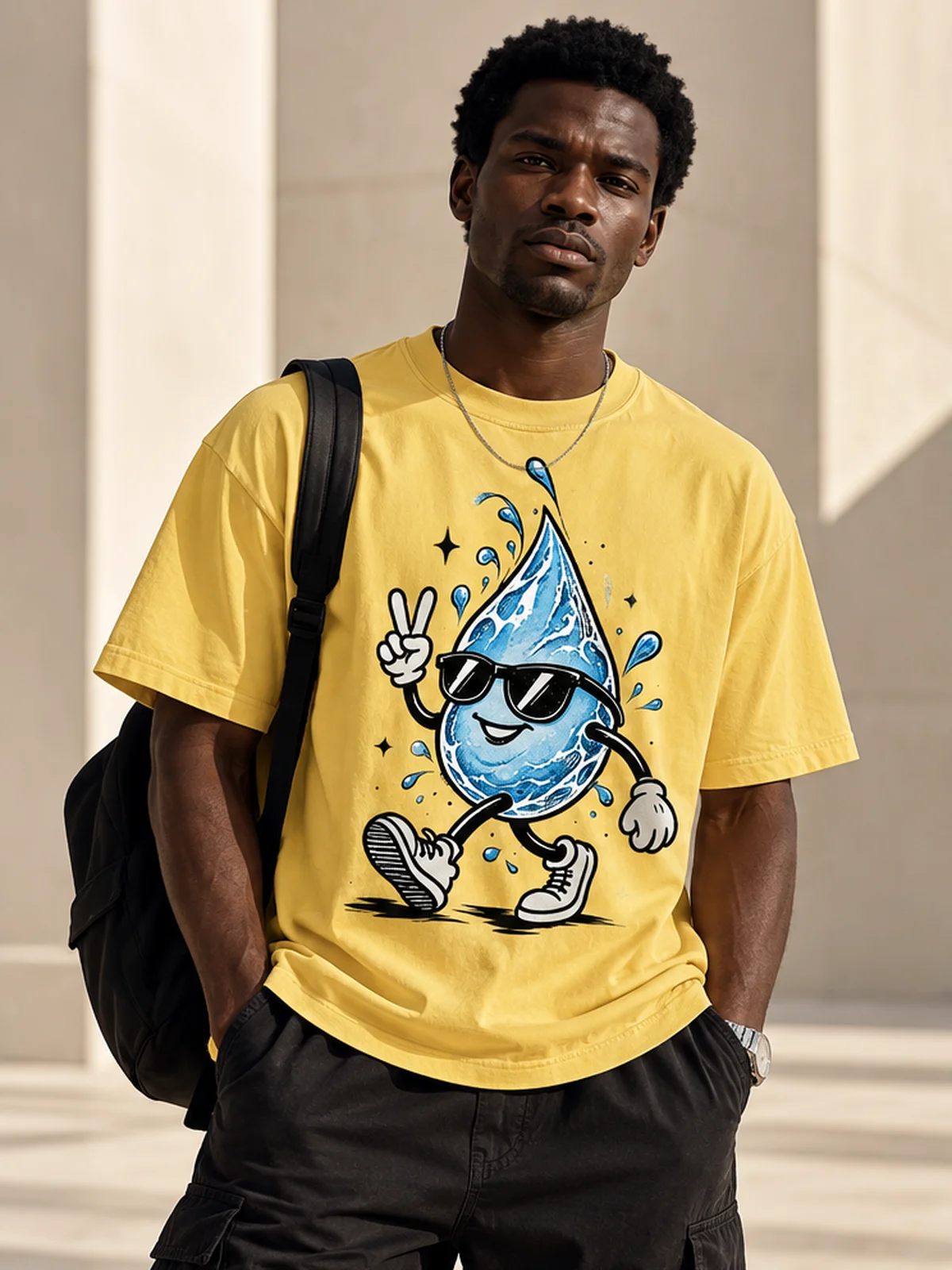DRIP MODE - Funny Stay Hydrated Water Droplet Graphic T-Shirt product image (1)