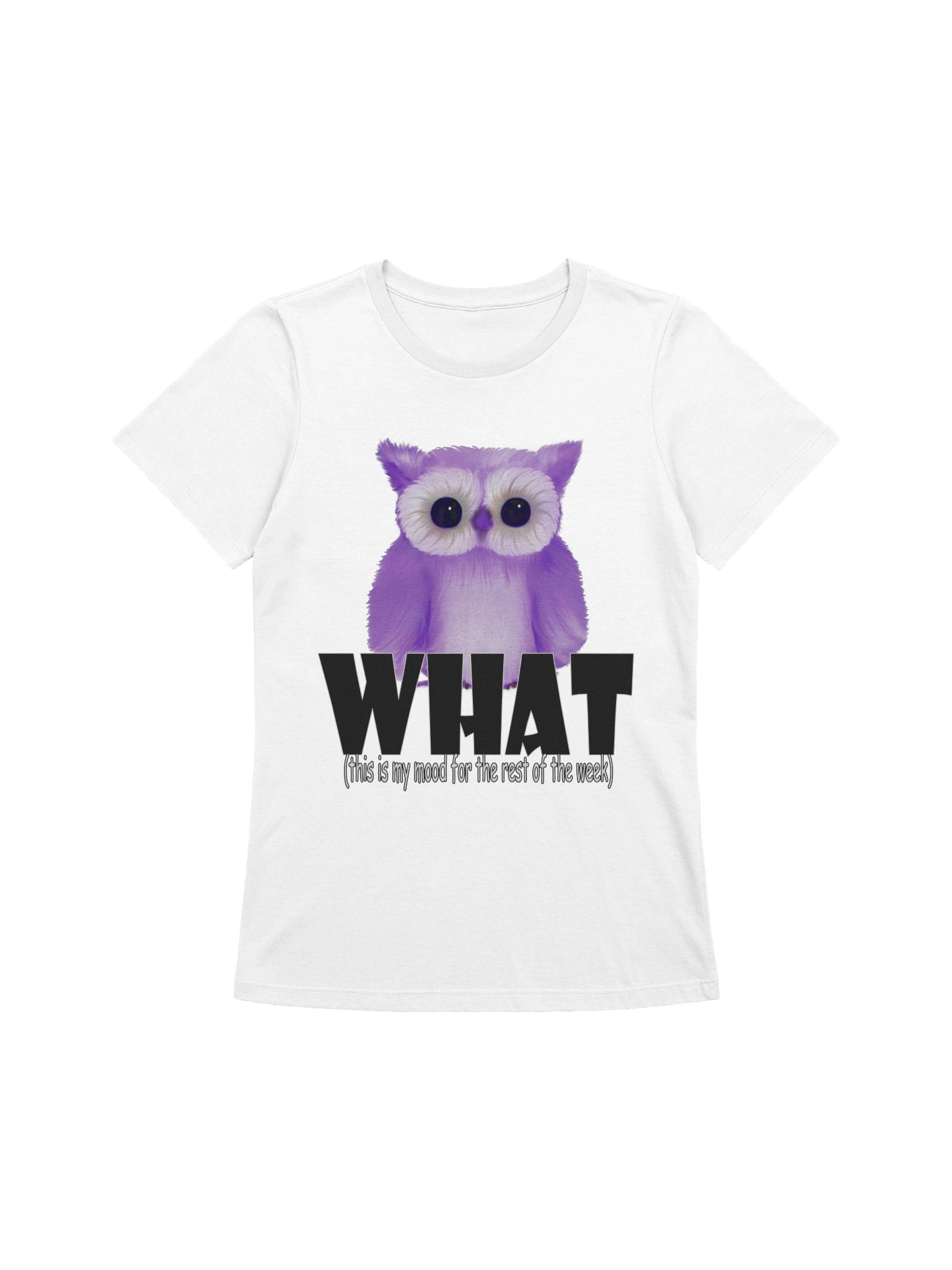 Owl "WHAT" T-Shirt. Women's Bella+Canvas Supersoft Relaxed-fit T-Shirt product image (1)