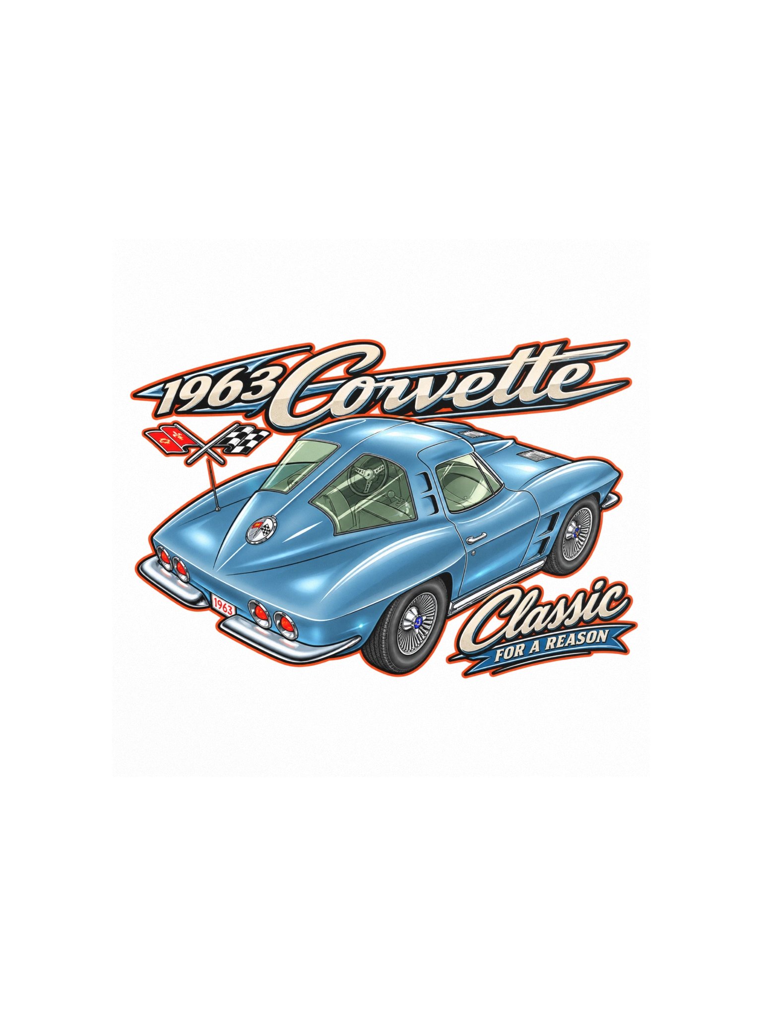 1963 Corvette – Classic in Blue Poster product image (2)