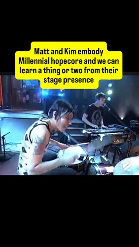 As seen 17 years ago (!!) on FuelTV, the incomparable Matt & Kim! #mattandkim #hopecore #daylight