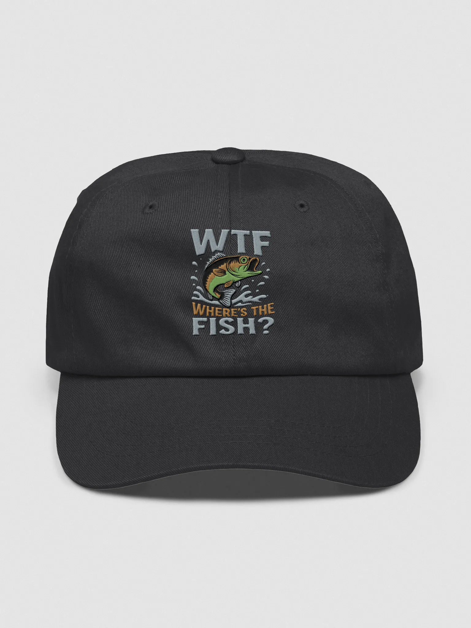 Funny Fishing Dad Hat – WTF Where’s the Fish Quote product image (2)