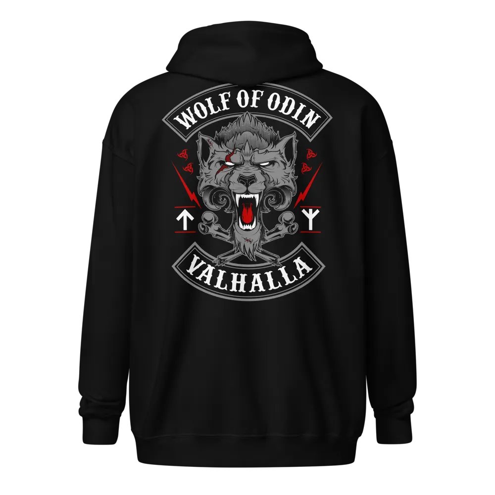 Wolf Of Odin Heavy Zip Hoodie product image (1)