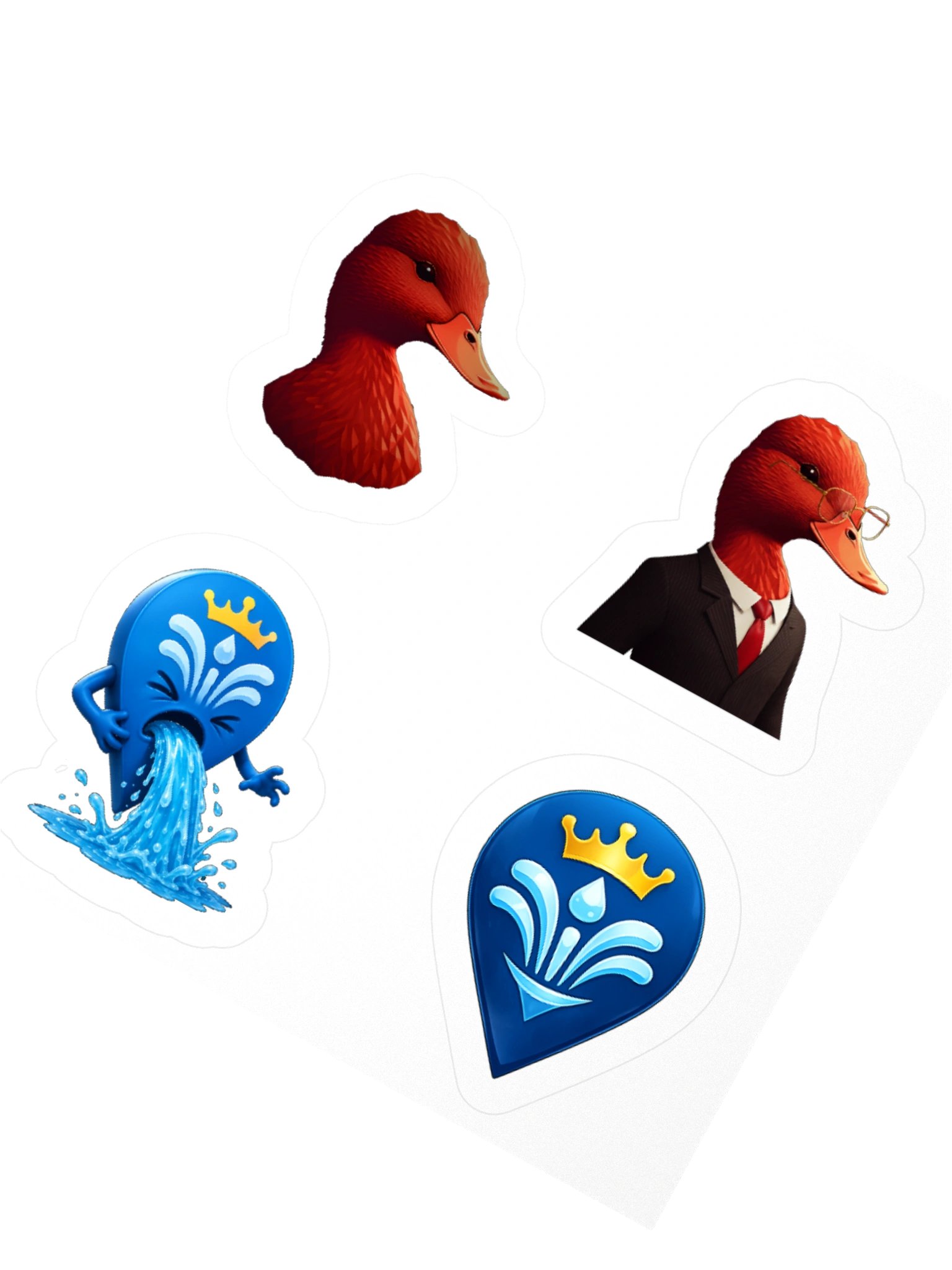 Assorted Red Duck Labs and FountainRank Stickers product image (4)