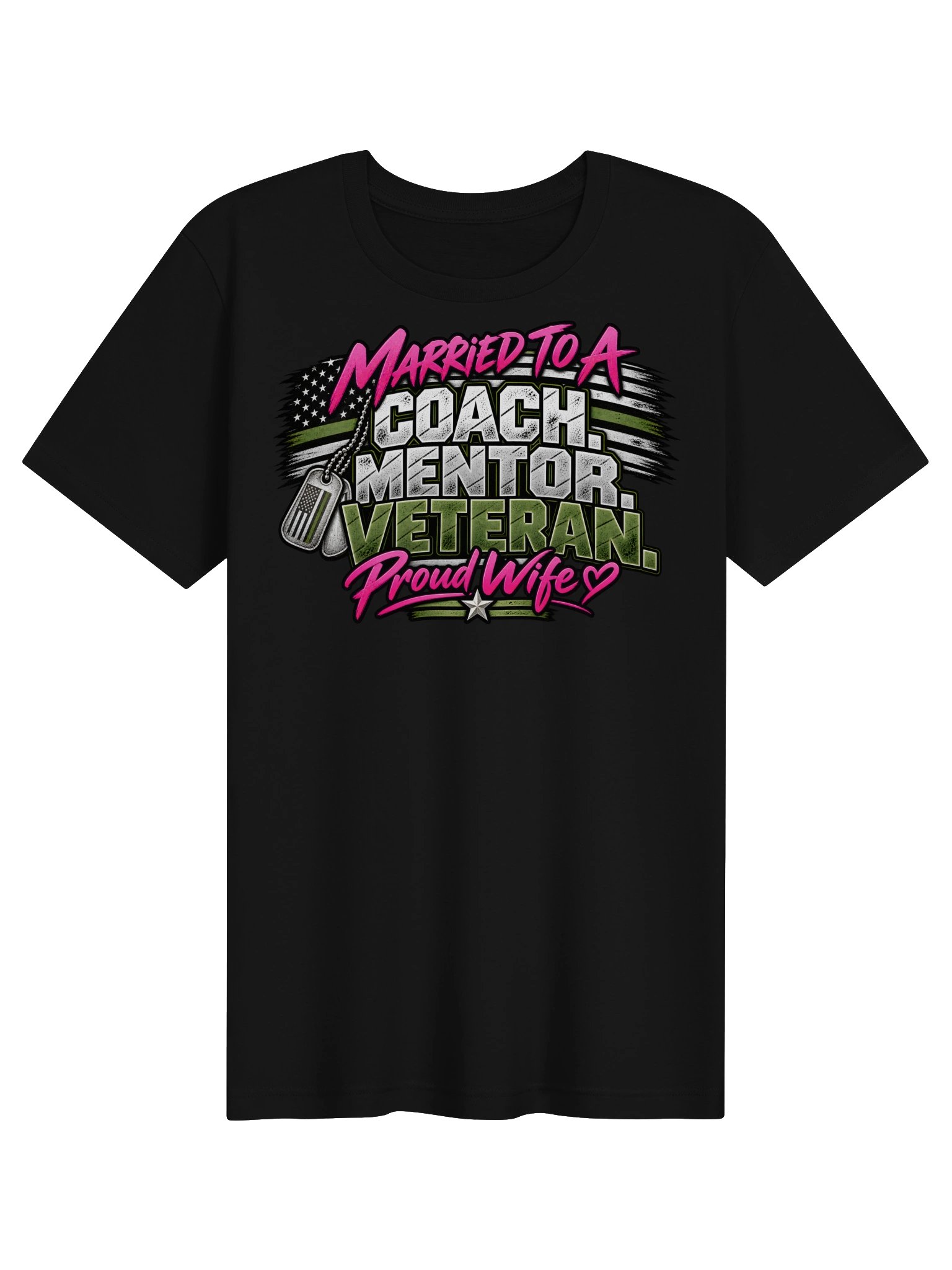 Married to a Coach. Mentor. Veteran. | Proud Wife Tee product image (1)