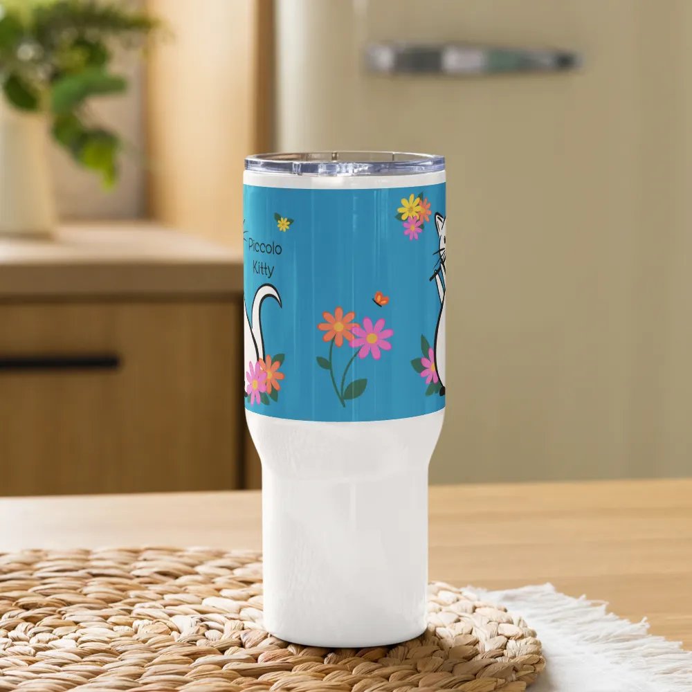 Flute Kitty Travel Mug w handle - Piccolo product image (9)