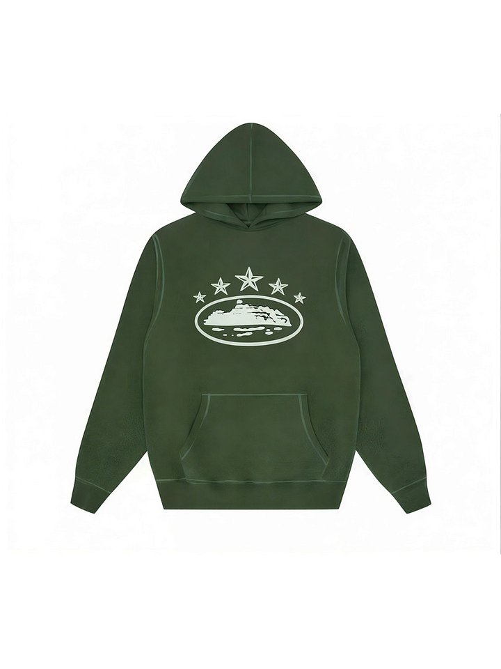 Corteiz 5 Starz Alcatraz Hoodie Green product image (1)