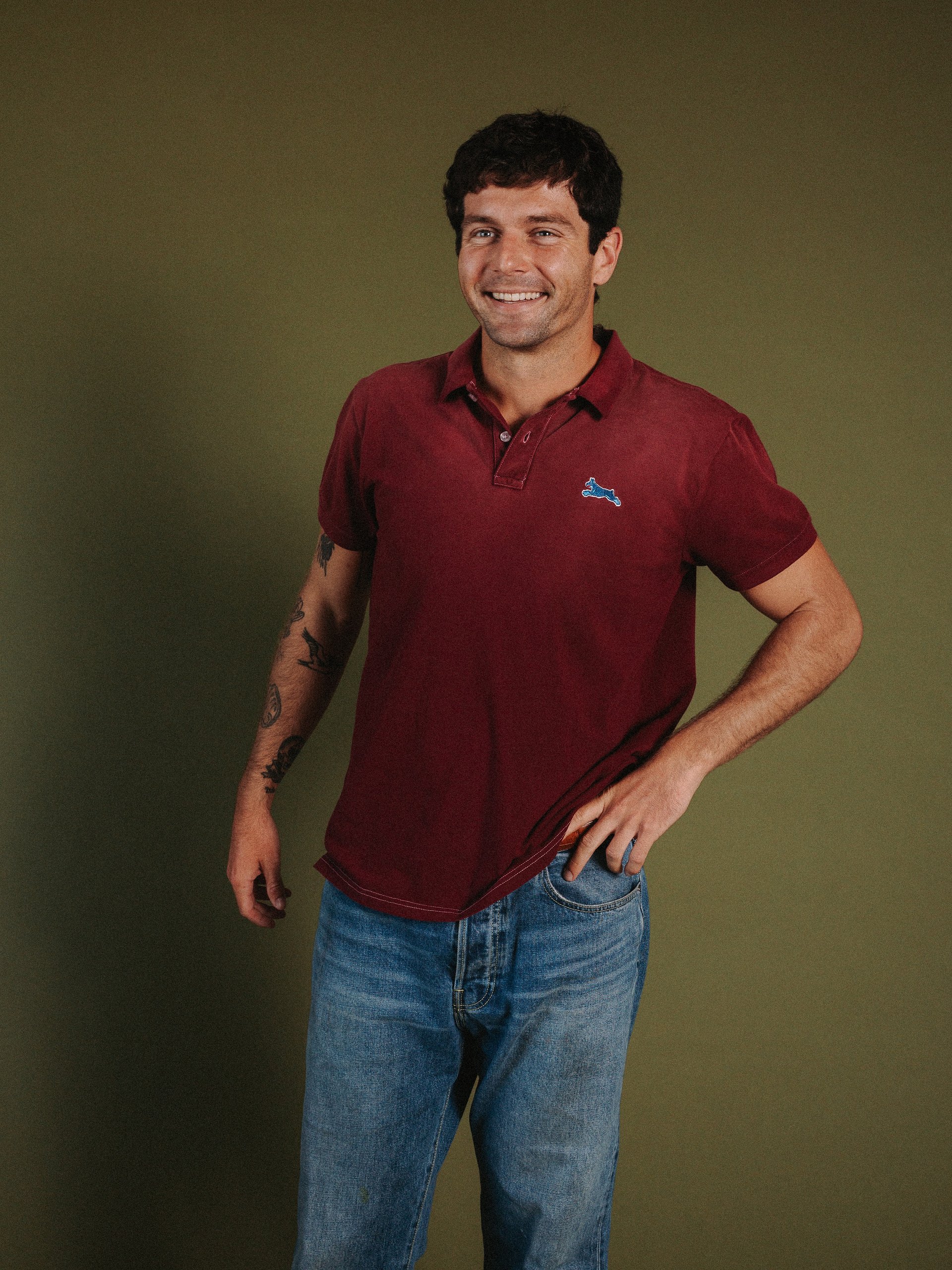 Doberman Weathered Polo - Maroon product image (3)