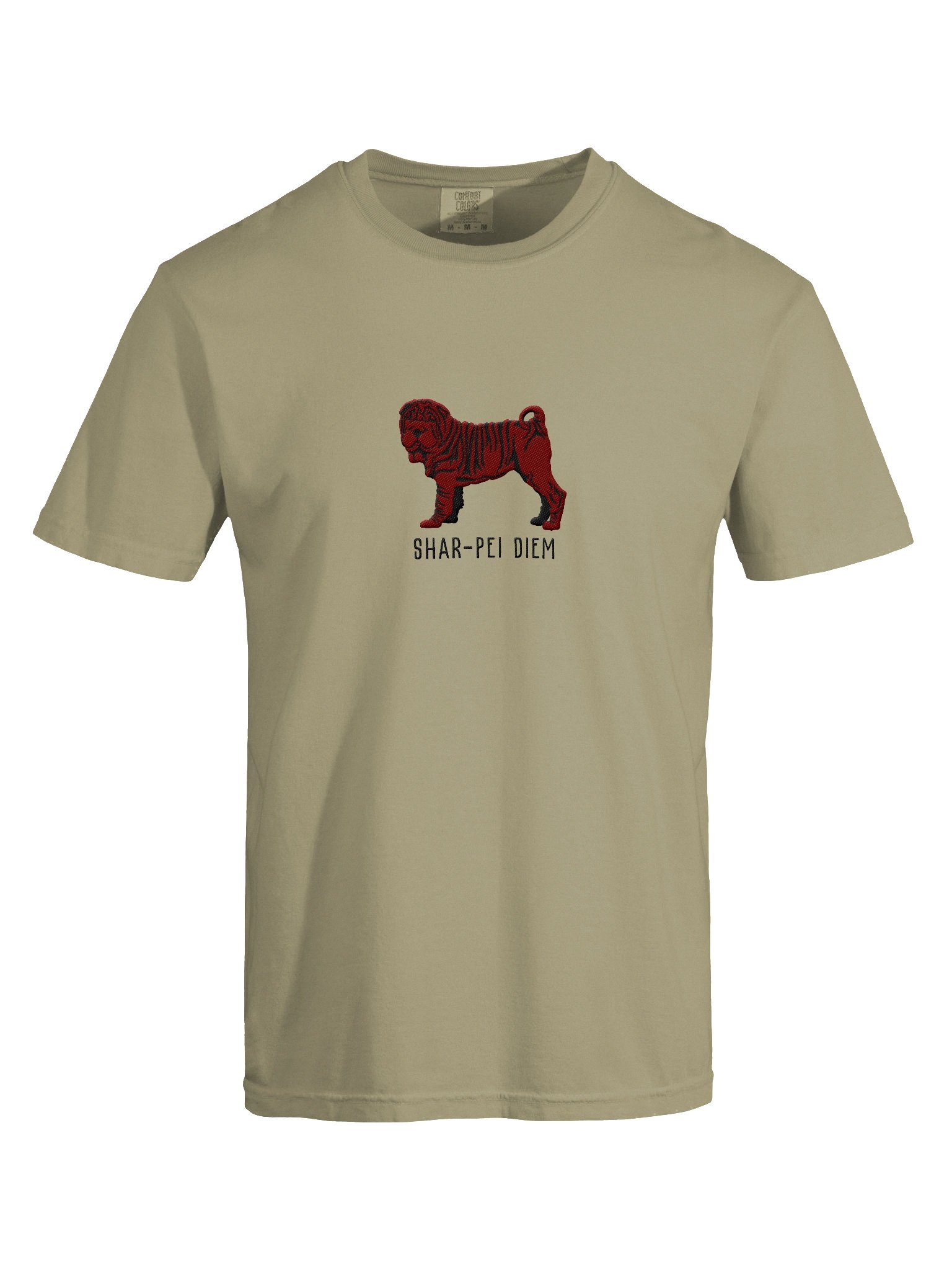 Shar-Pei Diem T-Shirt(Embroidered) of a Chinese Shar-Pei(Chocolate) product image (10)