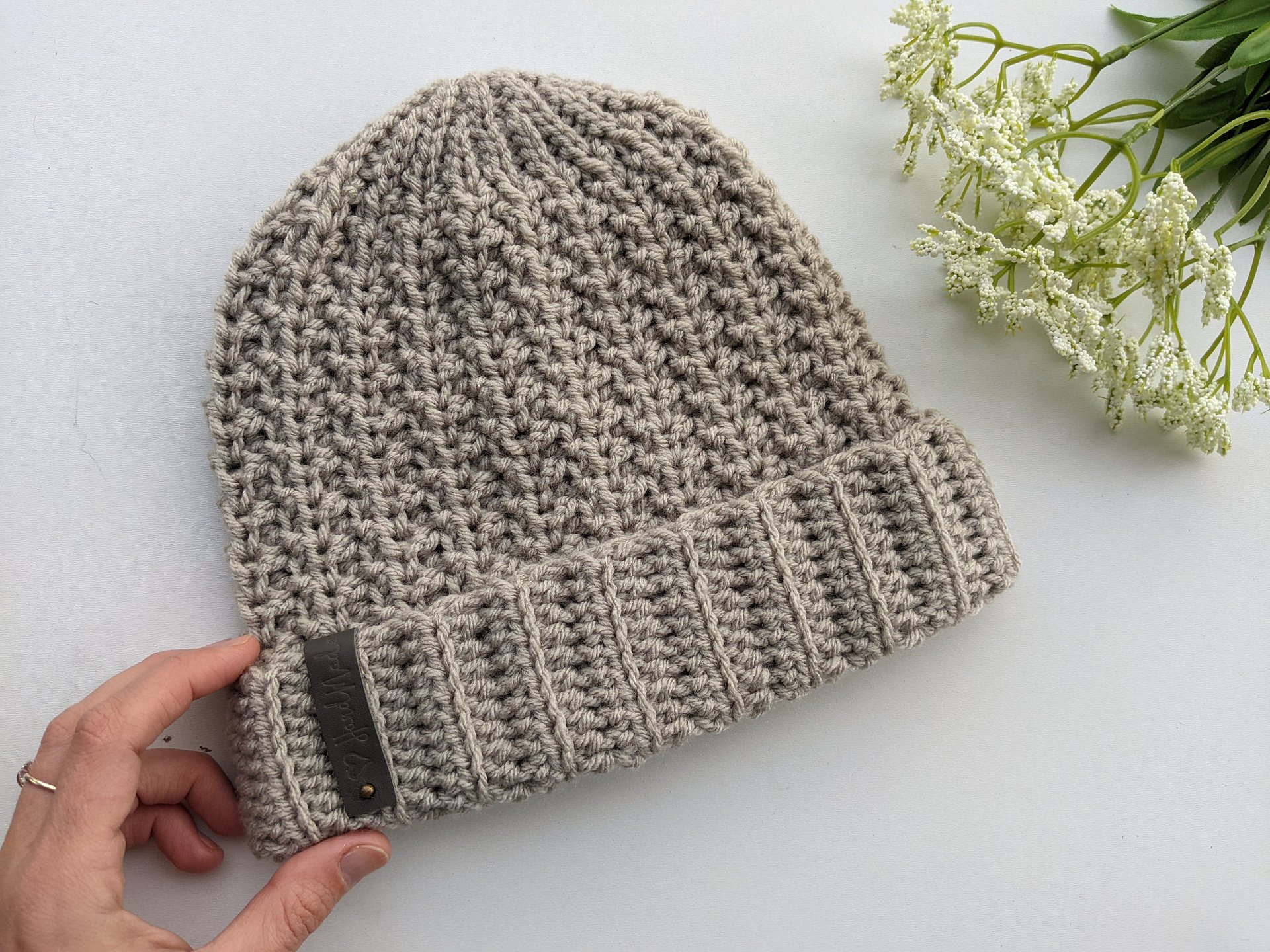 Crochet Modern Textured Hat Pattern for Men product image (8)
