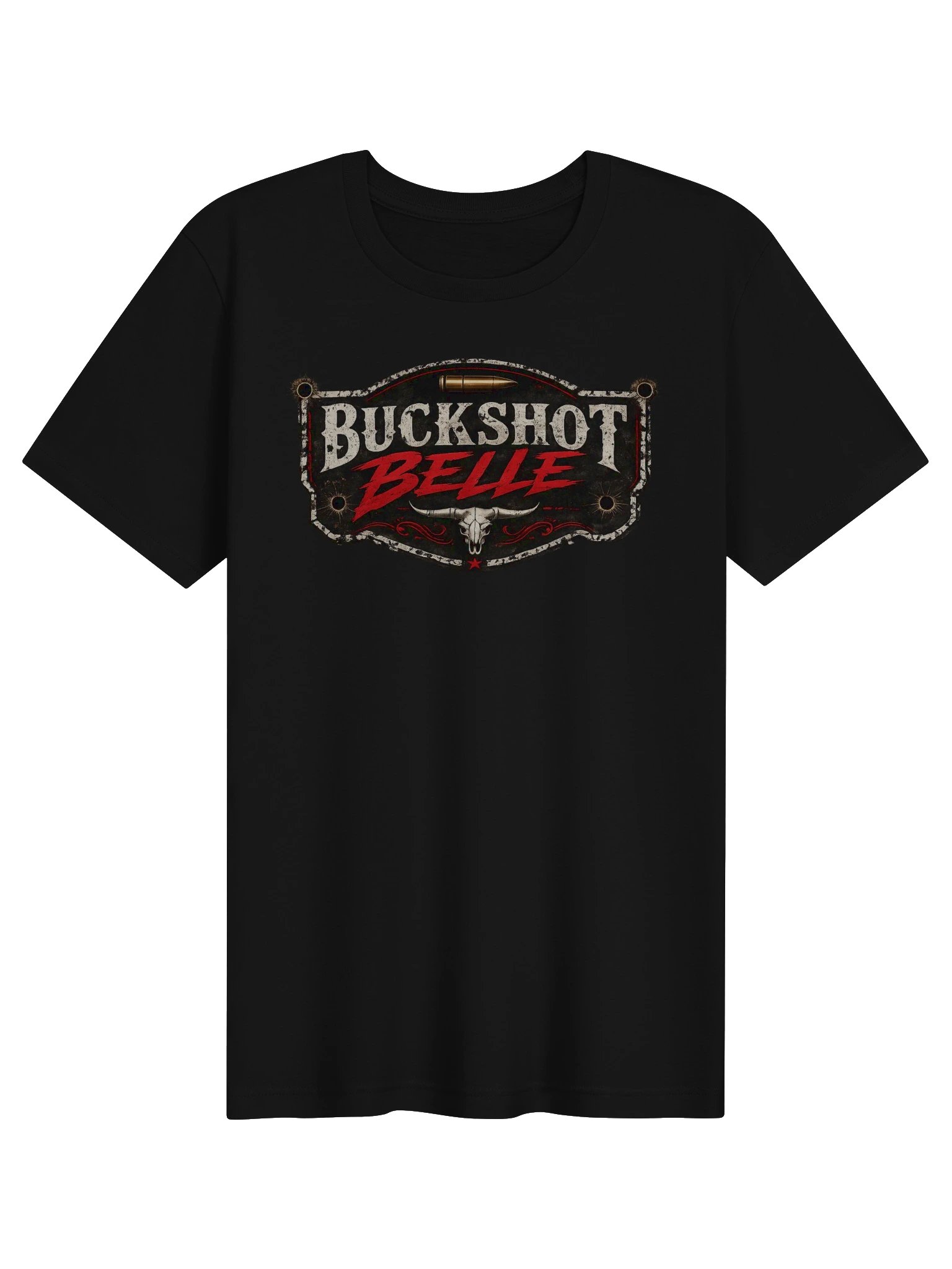 Buckshot Belle No Fucks Premium Tee (Red) product image (2)